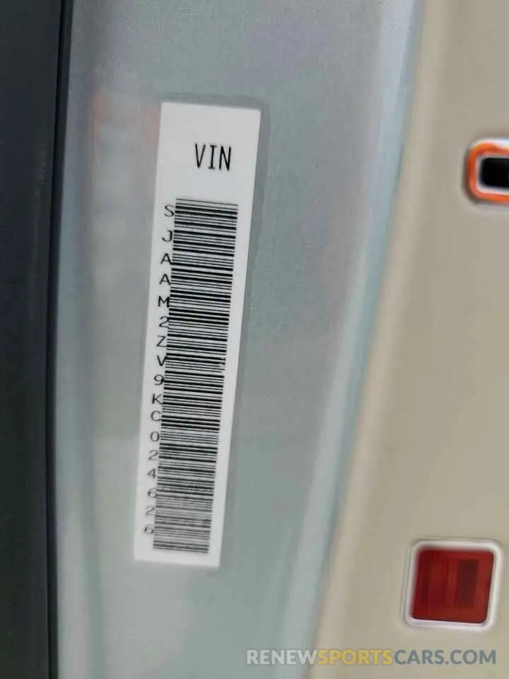 10 fotografías del automóvil dañado SJAAM2ZV9KC024626 BENTLEY ALL MODELS 2019