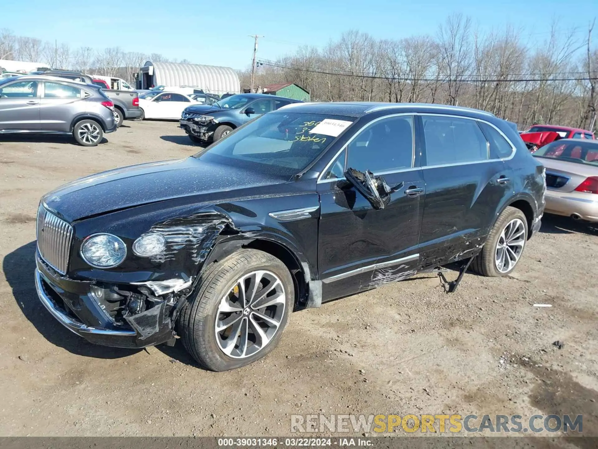 2 fotografías del automóvil dañado SJAHT2ZVXPC020528 BENTLEY BENTAYGA 2023