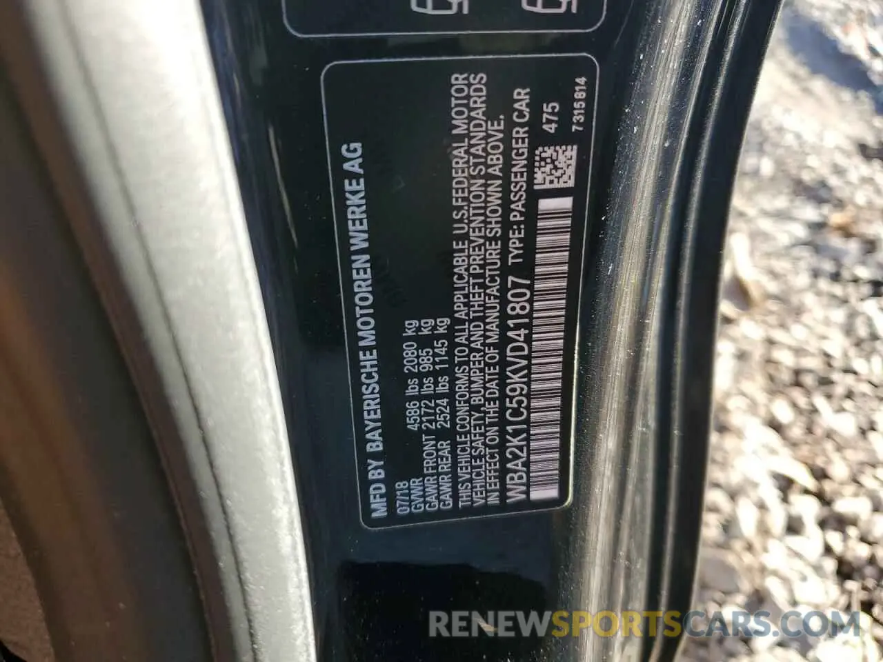 12 fotografías del automóvil dañado WBA2K1C59KVD41807 BMW 2 SERIES 2019