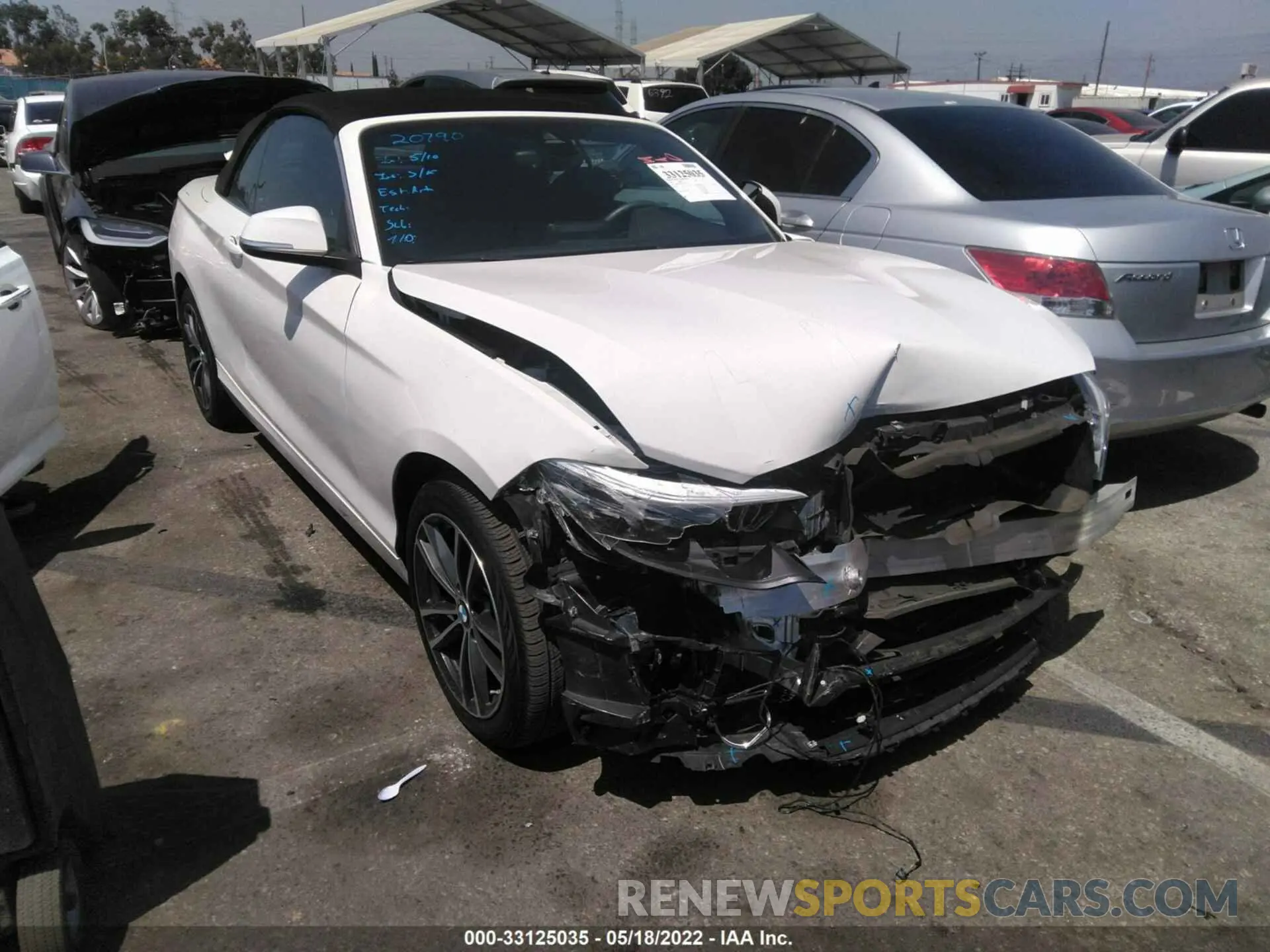 1 fotografías del automóvil dañado WBA2M7C51K7D15493 BMW 2 SERIES 2019
