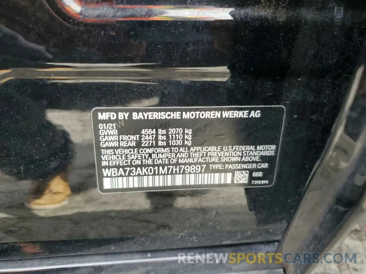 12 fotografías del automóvil dañado WBA73AK01M7H79897 BMW 2 SERIES 2021