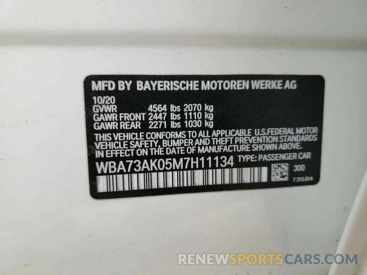 12 fotografías del automóvil dañado WBA73AK05M7H11134 BMW 2 SERIES 2021