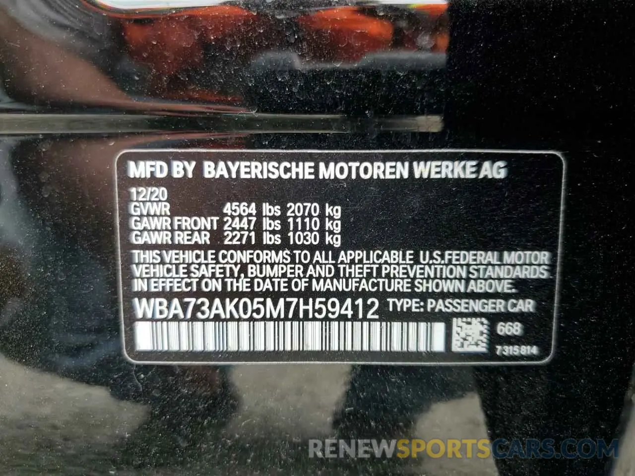 12 fotografías del automóvil dañado WBA73AK05M7H59412 BMW 2 SERIES 2021