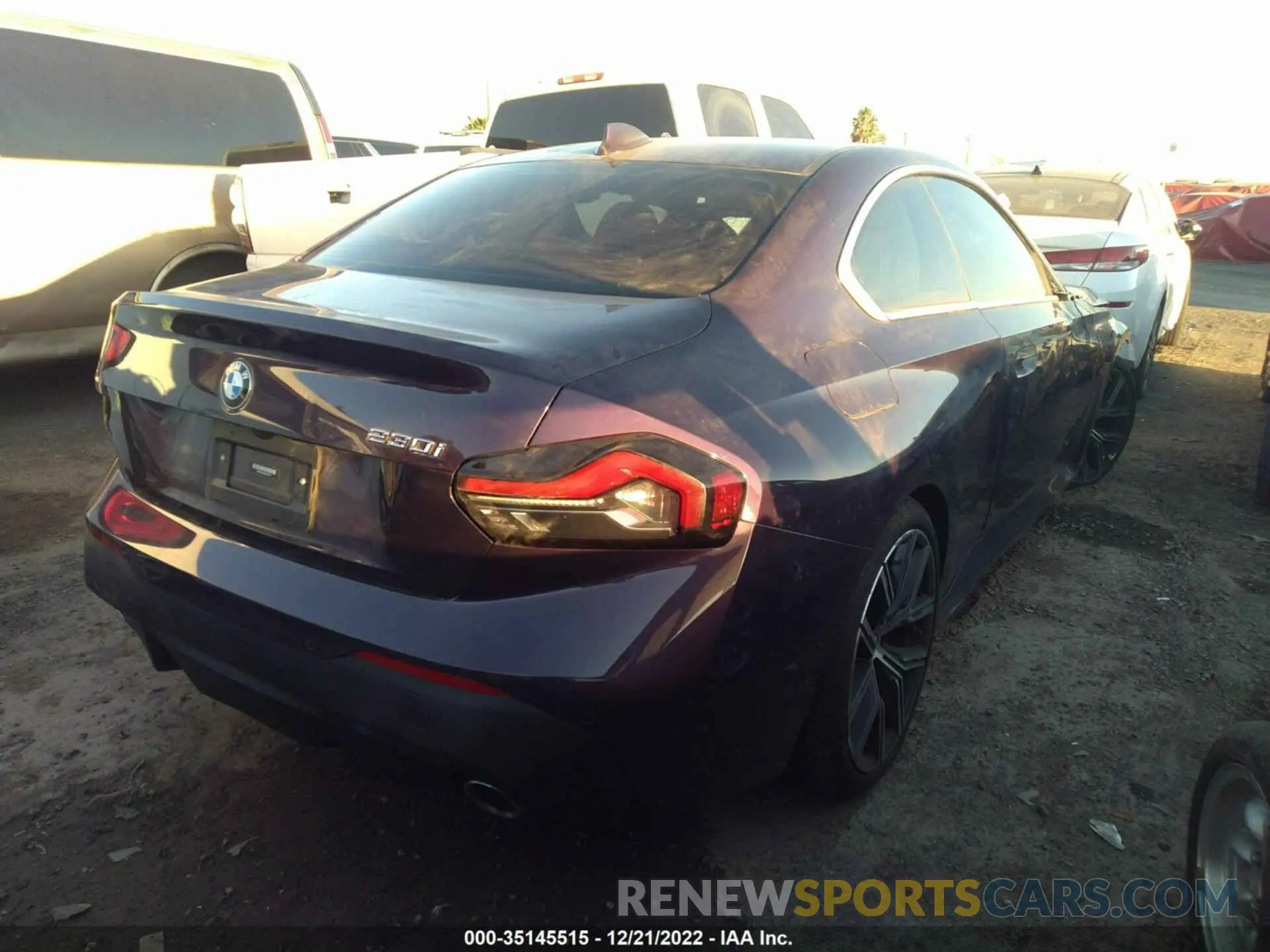 4 fotografías del automóvil dañado 3MW23CM02N8C52788 BMW 2 SERIES 2022