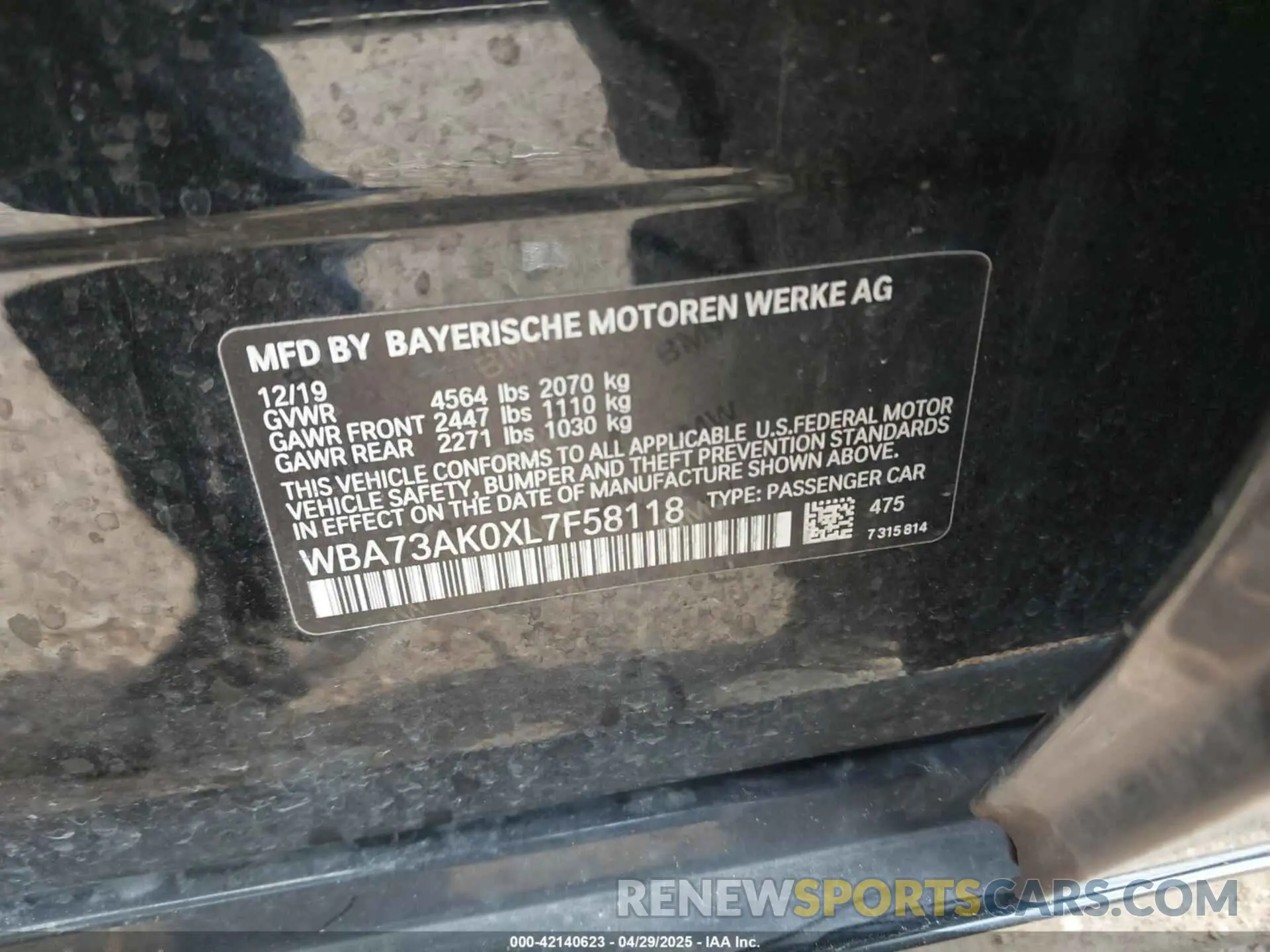 9 fotografías del automóvil dañado WBA73AK0XL7F58118 BMW 228I GRAN COUPE 2020