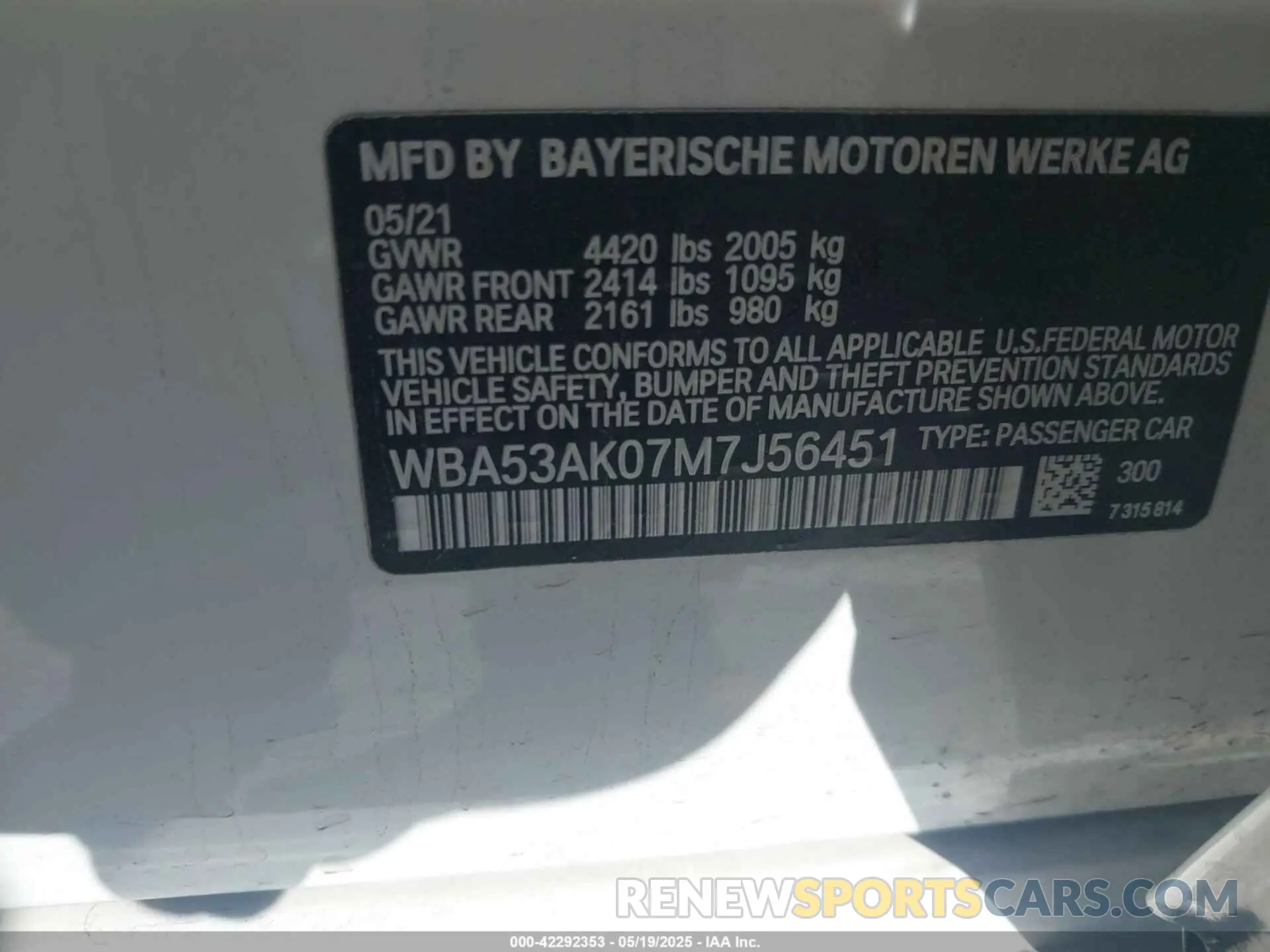 9 fotografías del automóvil dañado WBA53AK07M7J56451 BMW 228I GRAN COUPE 2021