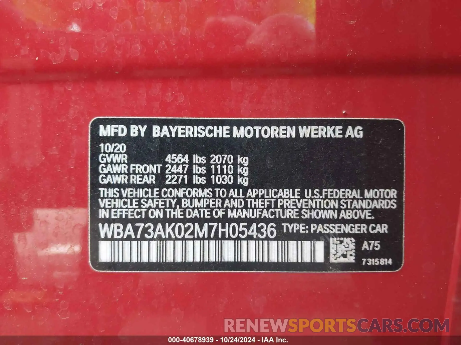 9 fotografías del automóvil dañado WBA73AK02M7H05436 BMW 228I GRAN COUPE 2021