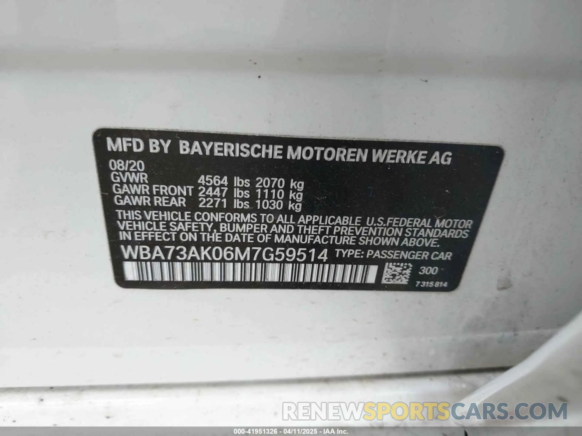 9 fotografías del automóvil dañado WBA73AK06M7G59514 BMW 228I GRAN COUPE 2021