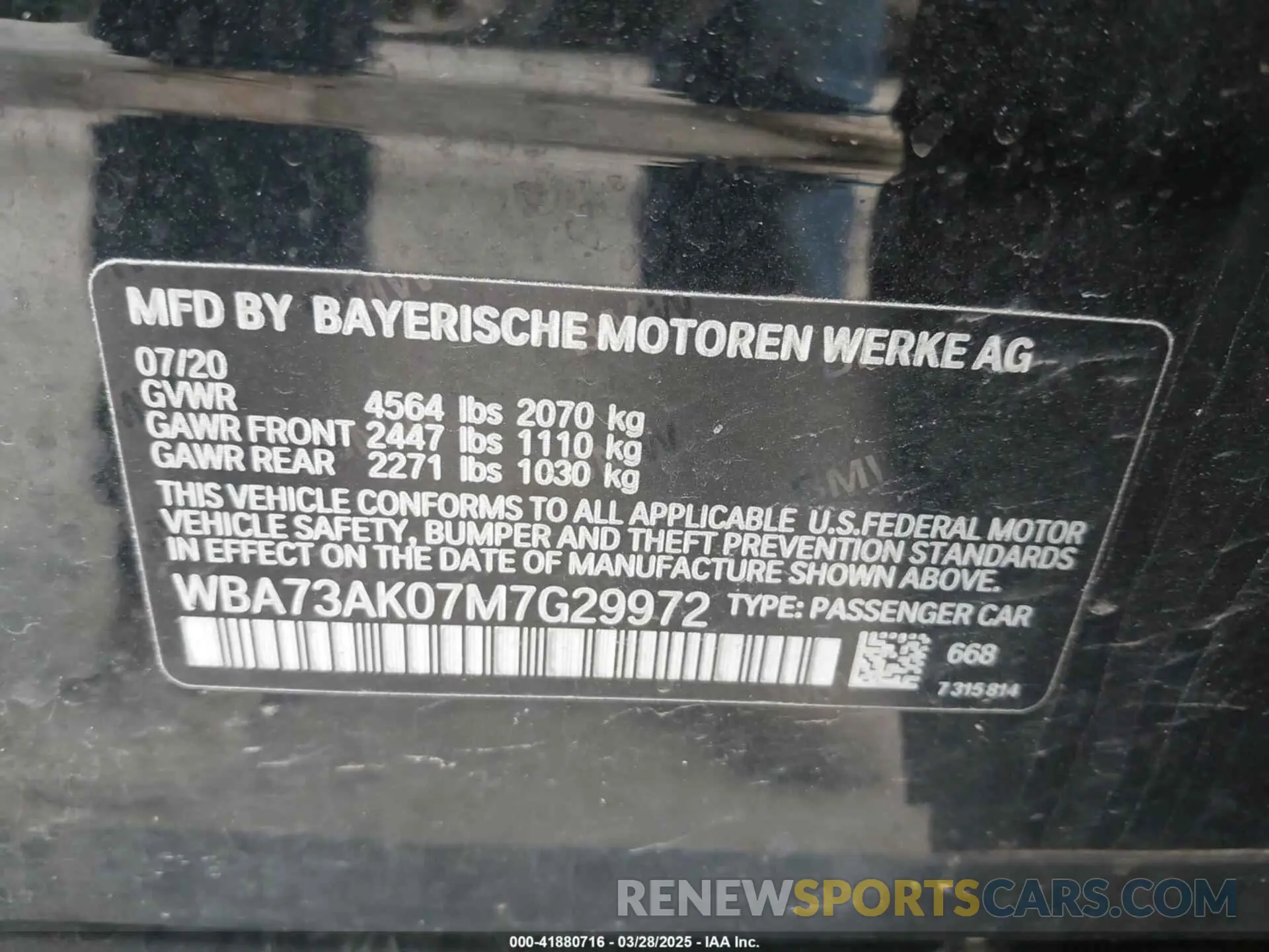 9 fotografías del automóvil dañado WBA73AK07M7G29972 BMW 228I GRAN COUPE 2021