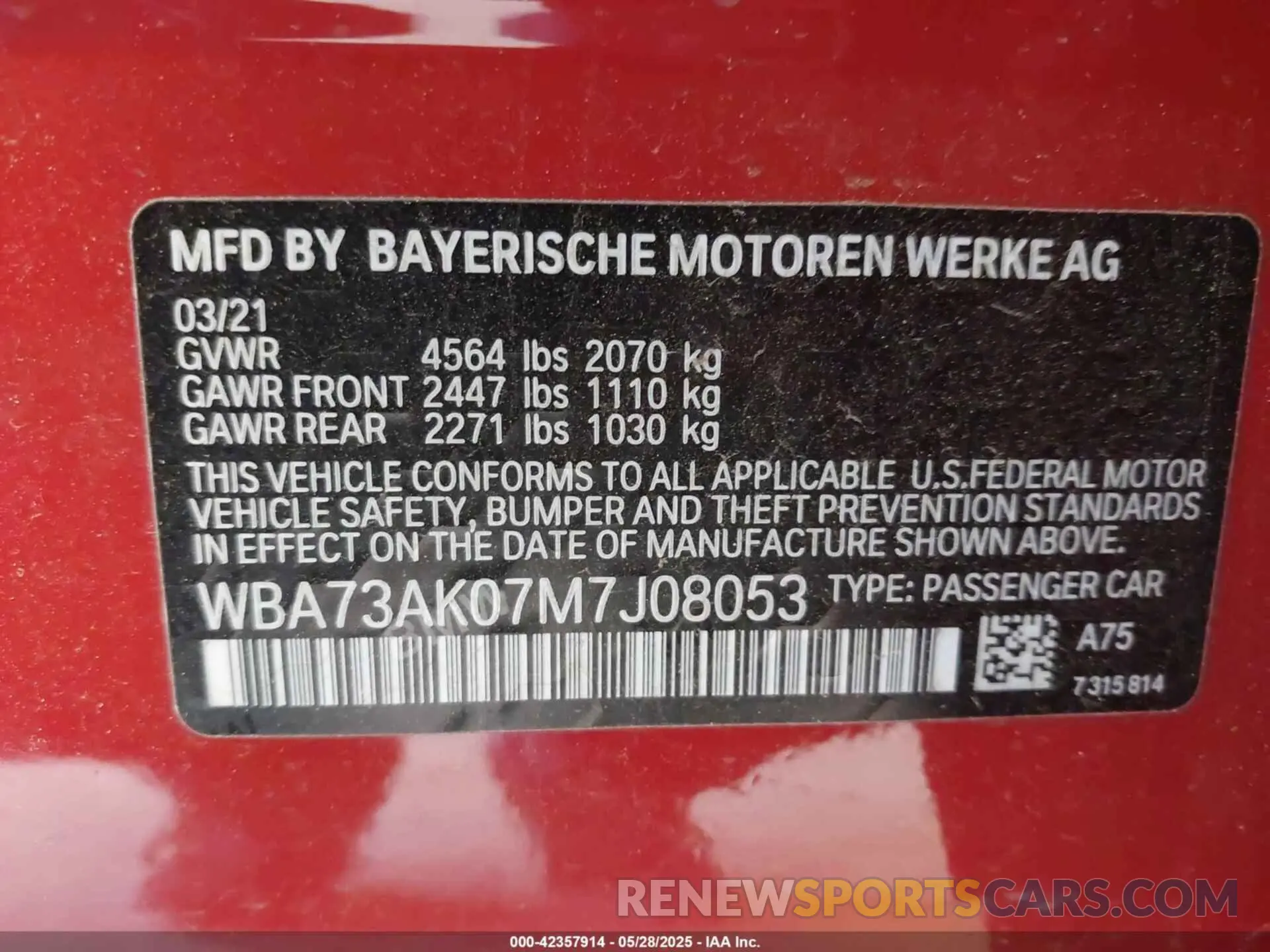 9 fotografías del automóvil dañado WBA73AK07M7J08053 BMW 228I GRAN COUPE 2021