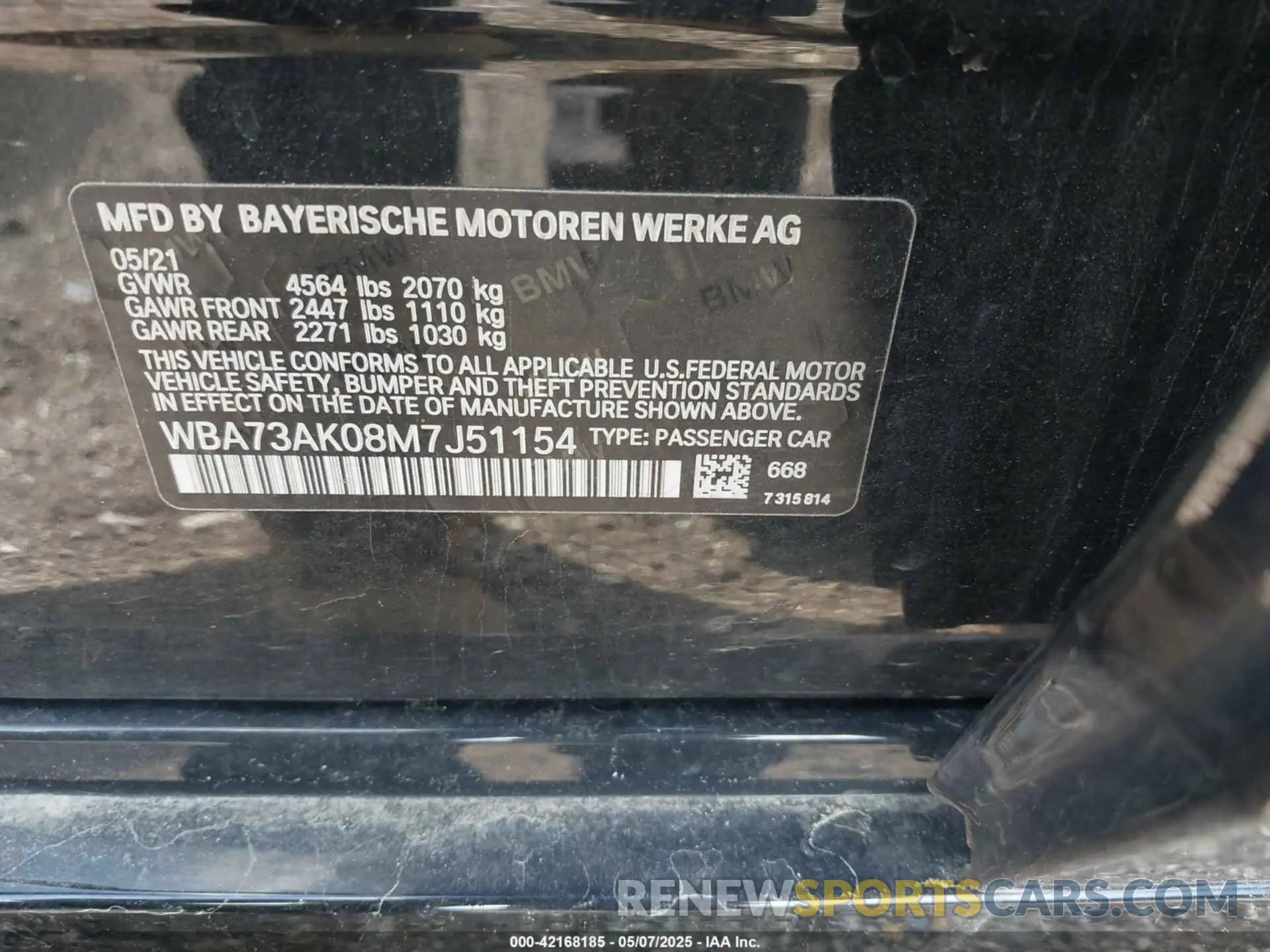 9 fotografías del automóvil dañado WBA73AK08M7J51154 BMW 228I GRAN COUPE 2021