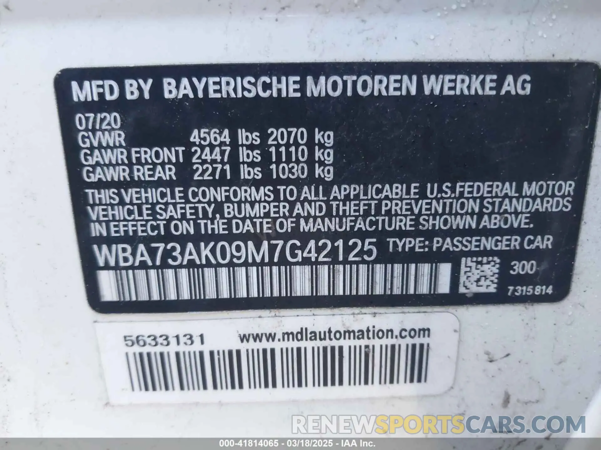 9 fotografías del automóvil dañado WBA73AK09M7G42125 BMW 228I GRAN COUPE 2021