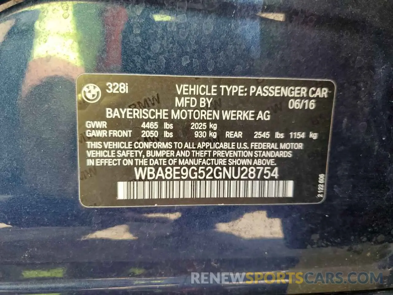 13 fotografías del automóvil dañado WBA8E9G52GNU28754 BMW 3 SERIES 2016