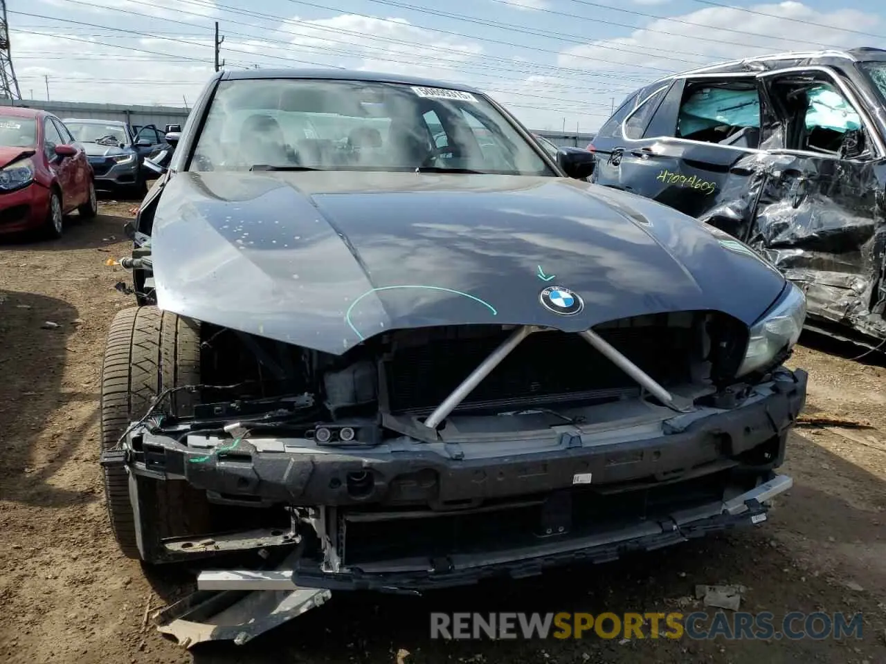 5 fotografías del automóvil dañado WBA5R1C55KAJ98853 BMW 3 SERIES 2019