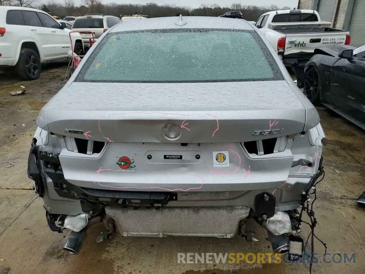 6 fotografías del automóvil dañado WBA5R7C50KAJ83552 BMW 3 SERIES 2019