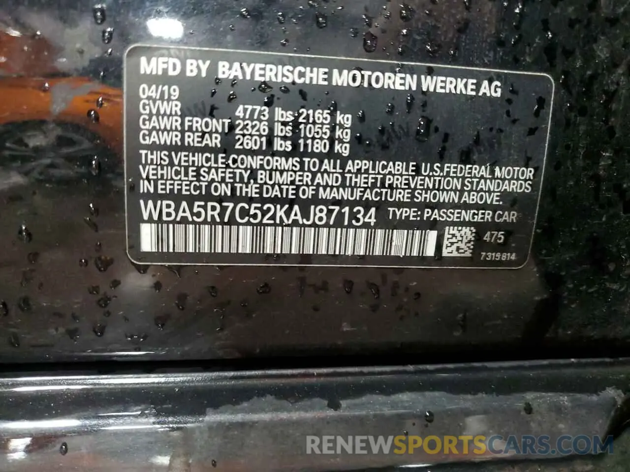 13 fotografías del automóvil dañado WBA5R7C52KAJ87134 BMW 3 SERIES 2019