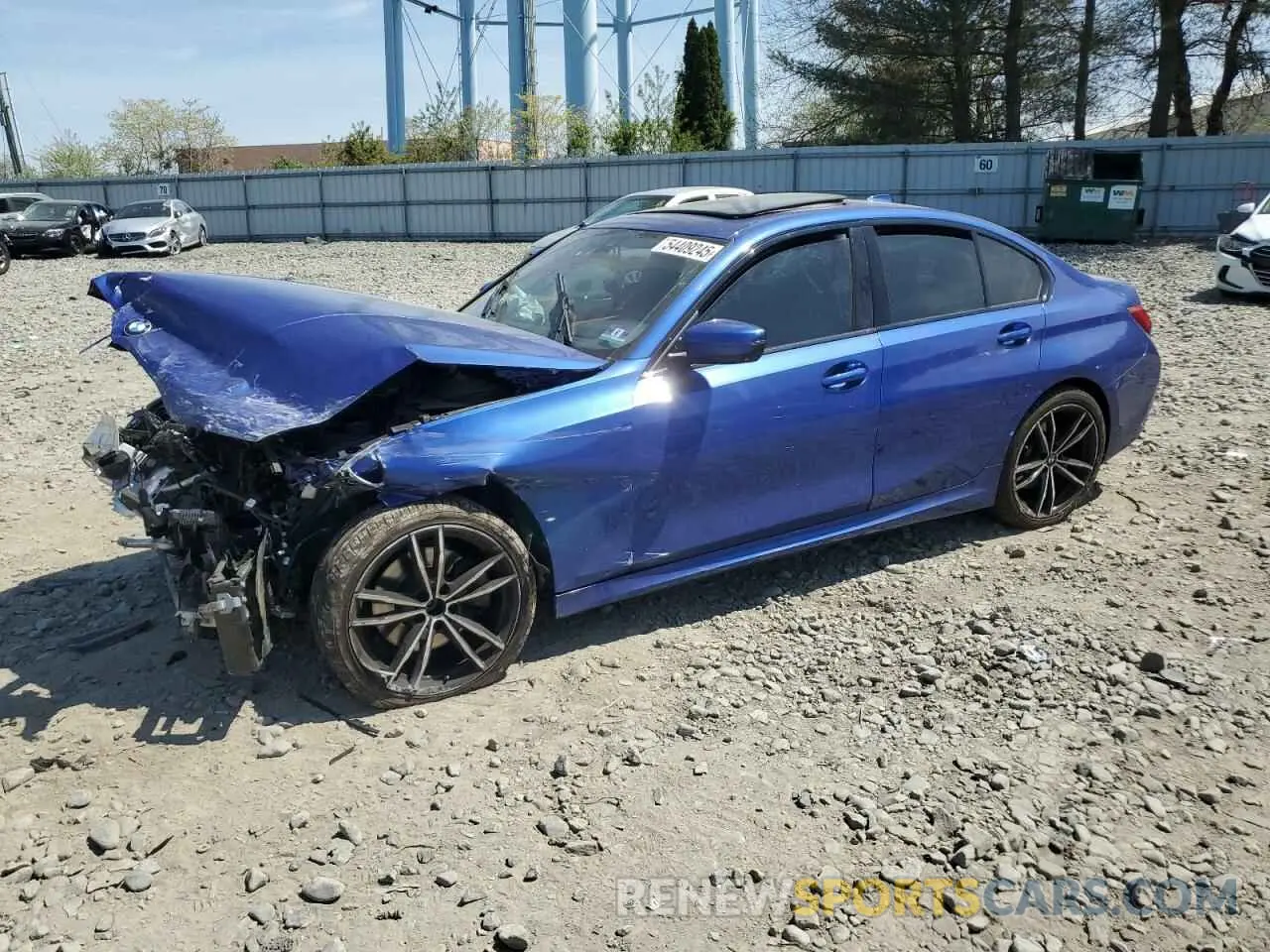 1 fotografías del automóvil dañado WBA5R7C54KAJ81903 BMW 3 SERIES 2019