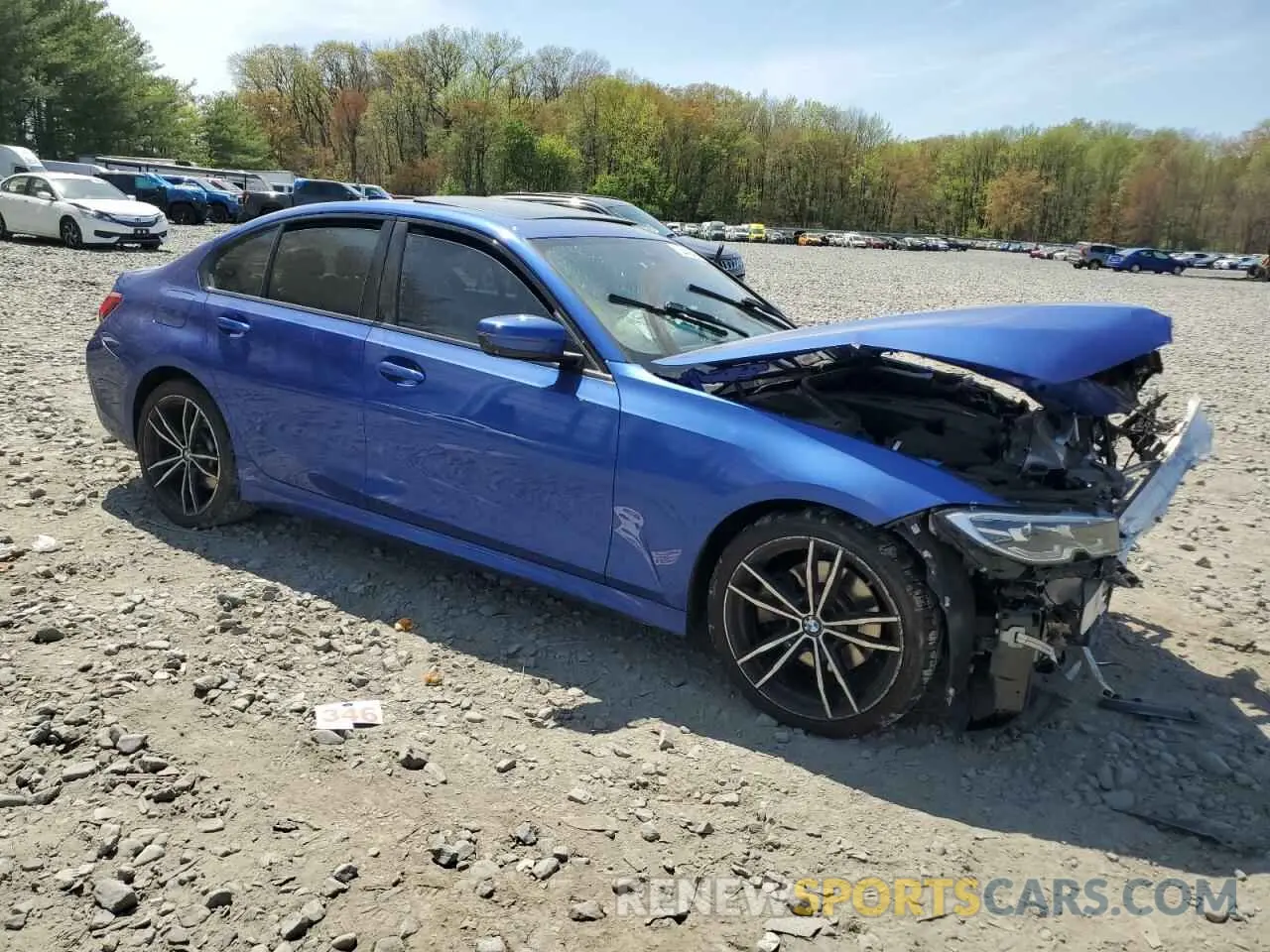4 fotografías del automóvil dañado WBA5R7C54KAJ81903 BMW 3 SERIES 2019
