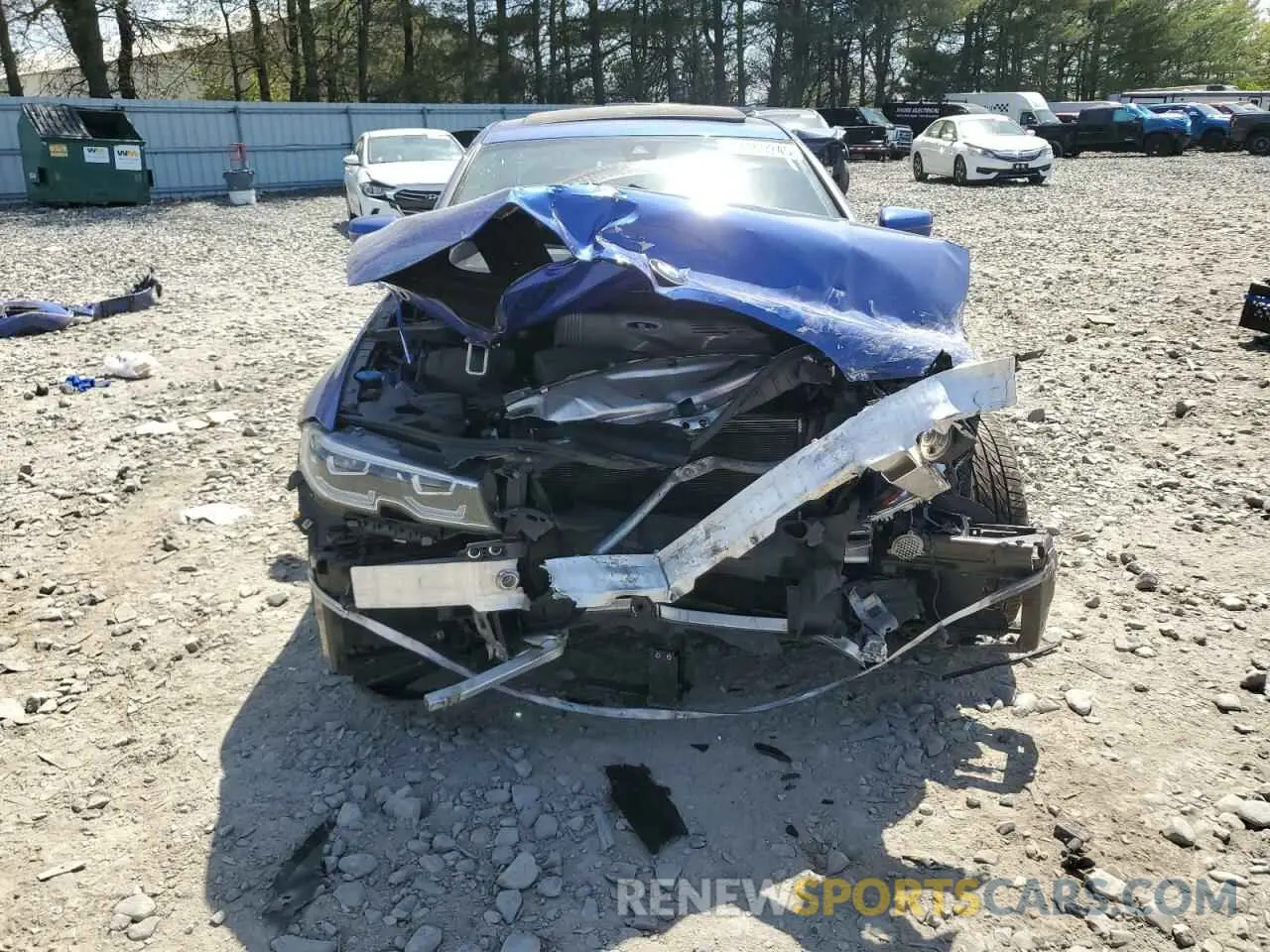 5 fotografías del automóvil dañado WBA5R7C54KAJ81903 BMW 3 SERIES 2019