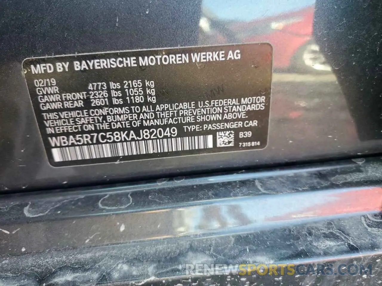 12 fotografías del automóvil dañado WBA5R7C58KAJ82049 BMW 3 SERIES 2019
