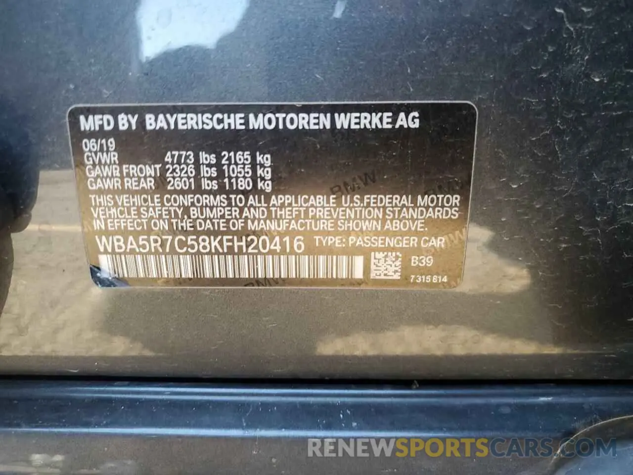 13 fotografías del automóvil dañado WBA5R7C58KFH20416 BMW 3 SERIES 2019