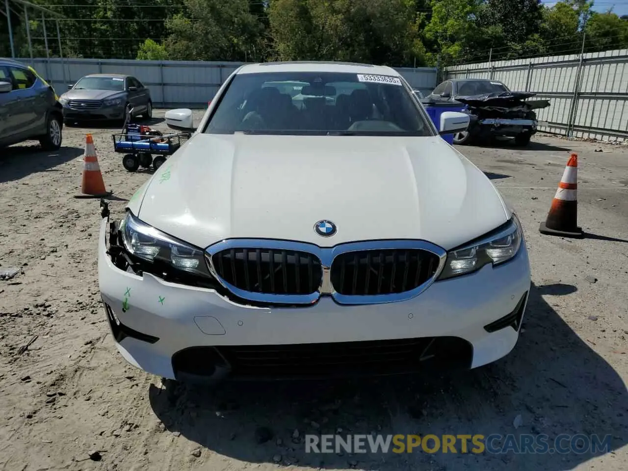 5 fotografías del automóvil dañado 3MW5R1J03L8B06515 BMW 3 SERIES 2020