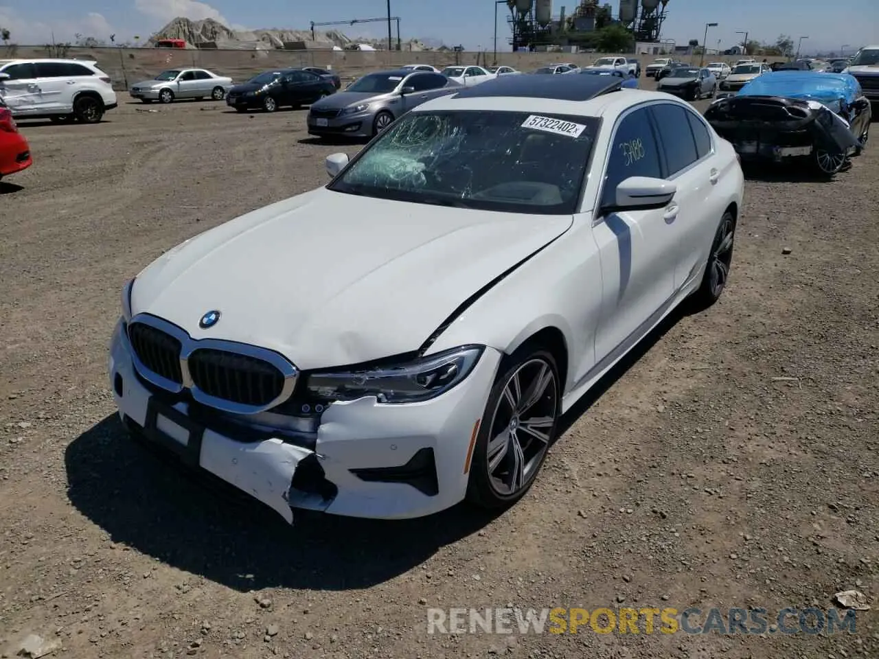 2 fotografías del automóvil dañado 3MW5R1J06L8B39993 BMW 3 SERIES 2020