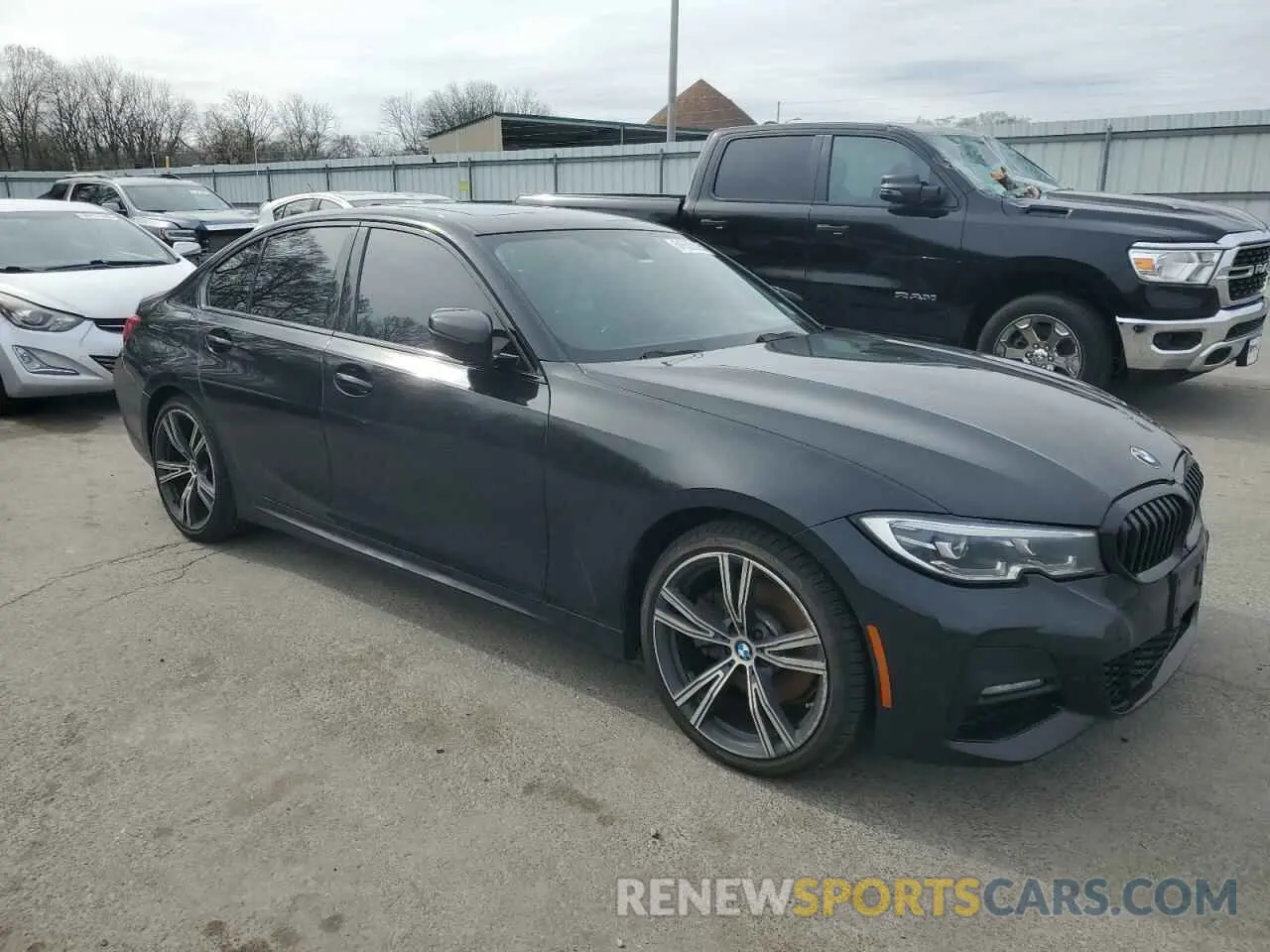 4 fotografías del automóvil dañado 3MW5R7J00L8B03977 BMW 3 SERIES 2020