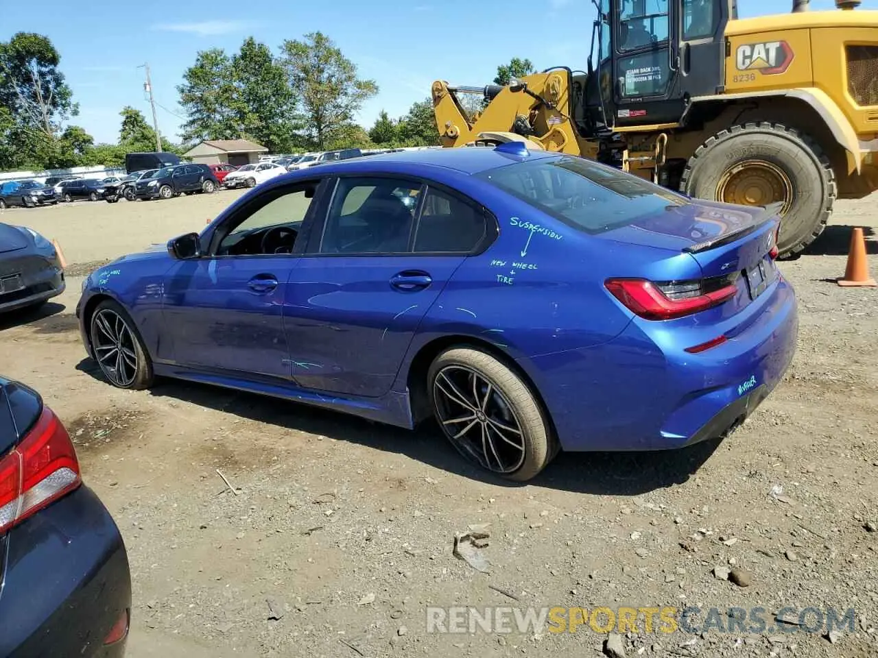 2 fotografías del automóvil dañado 3MW5R7J01L8B32453 BMW 3 SERIES 2020