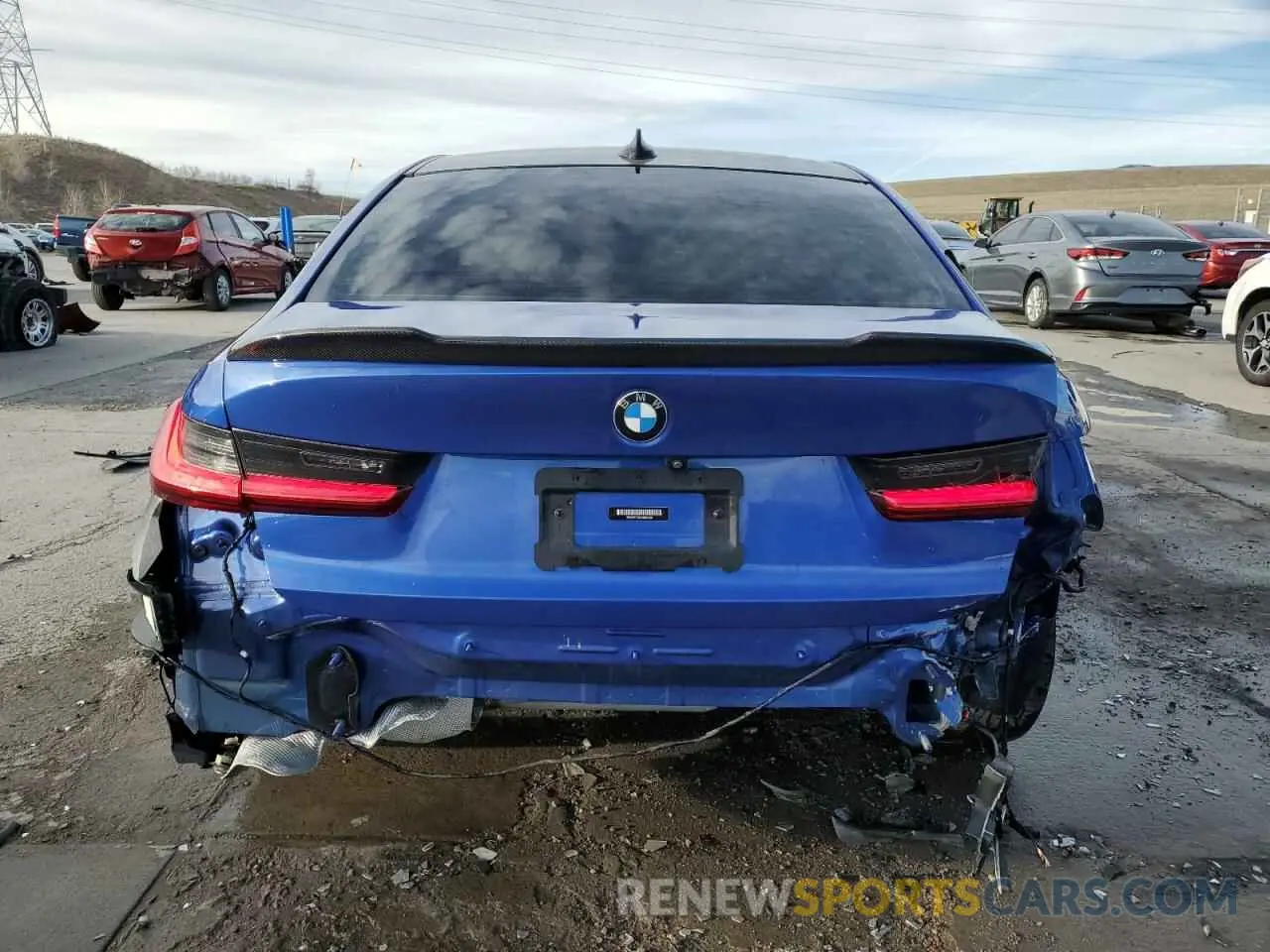 6 fotografías del automóvil dañado 3MW5R7J02L8B06928 BMW 3 SERIES 2020