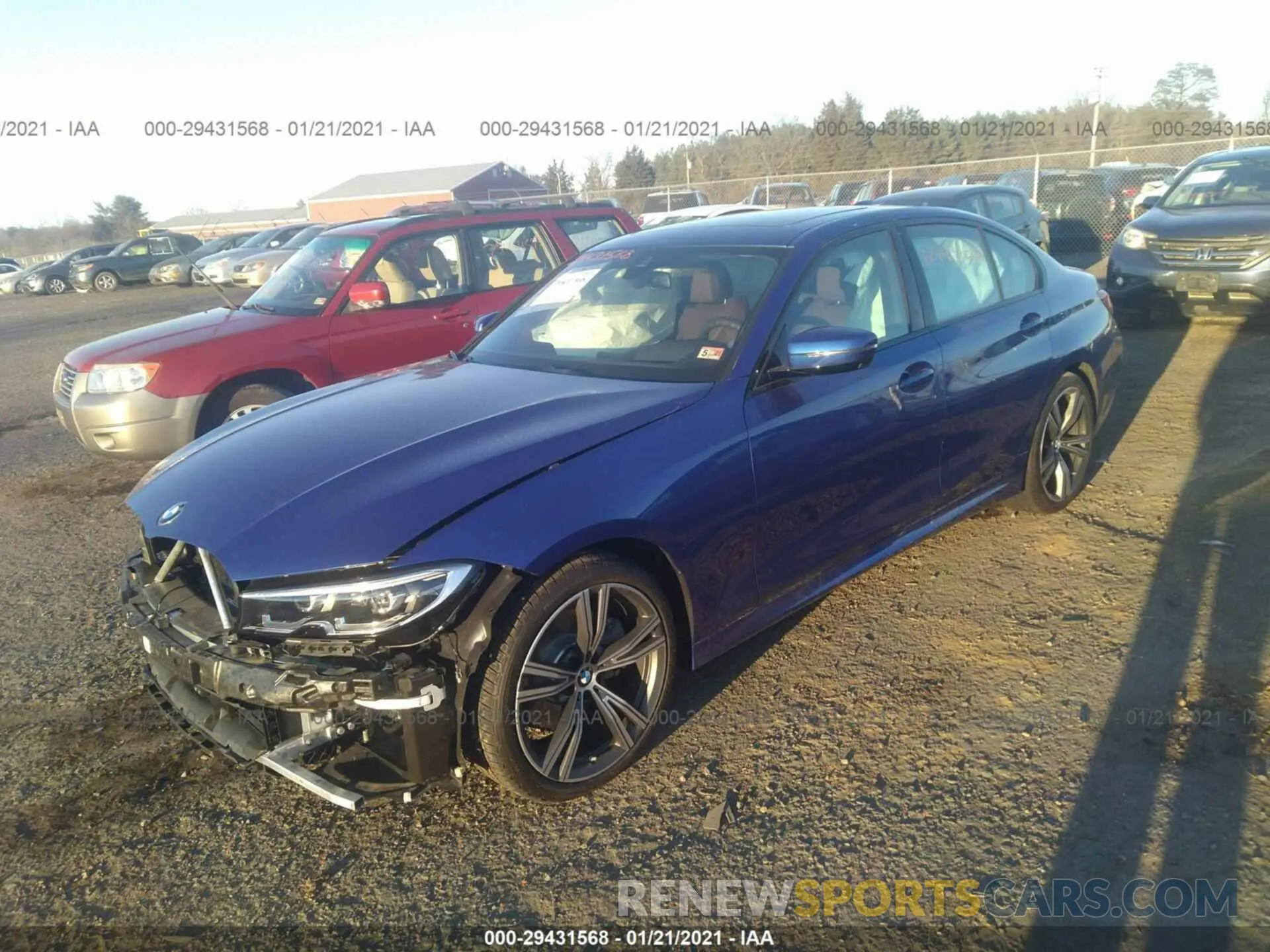 2 fotografías del automóvil dañado 3MW5R7J02L8B34065 BMW 3 SERIES 2020