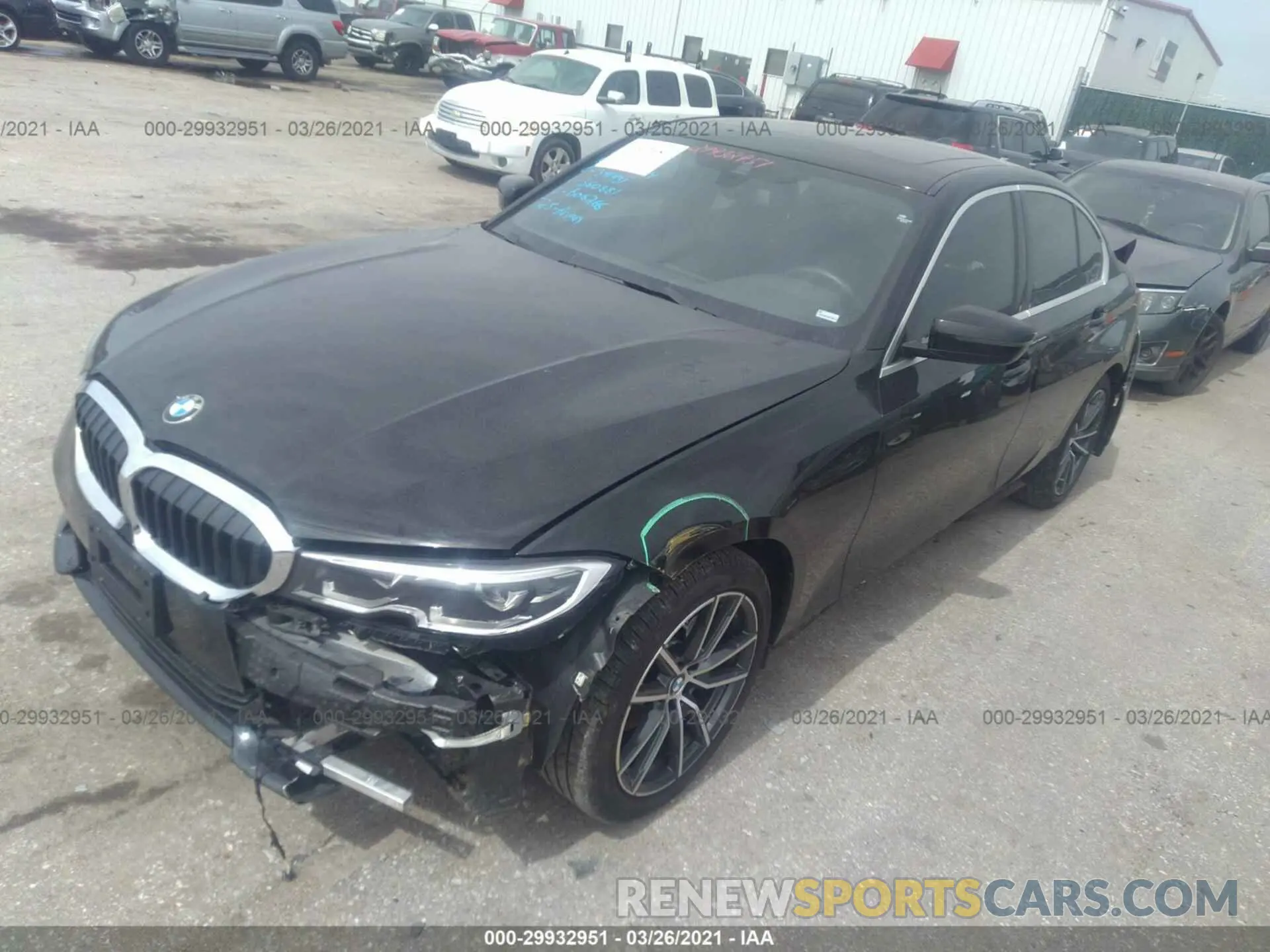 2 fotografías del automóvil dañado 3MW5R7J04L8B06266 BMW 3 SERIES 2020