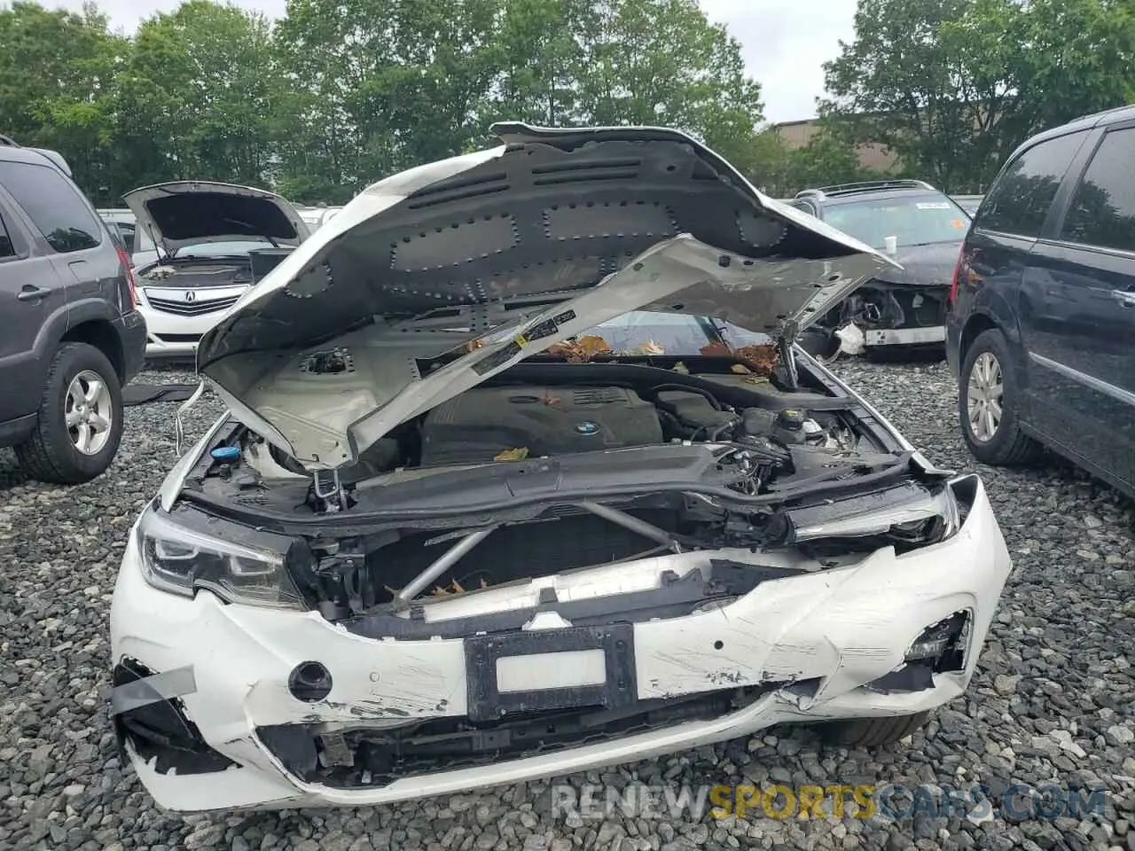 5 fotografías del automóvil dañado 3MW5R7J04L8B06882 BMW 3 SERIES 2020