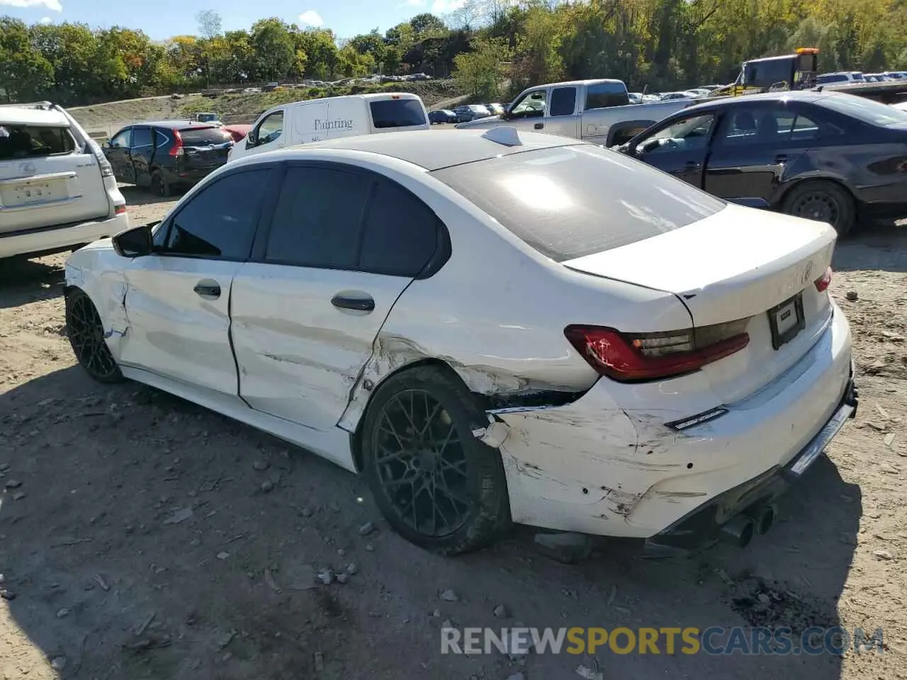 2 fotografías del automóvil dañado 3MW5R7J04L8B14559 BMW 3 SERIES 2020