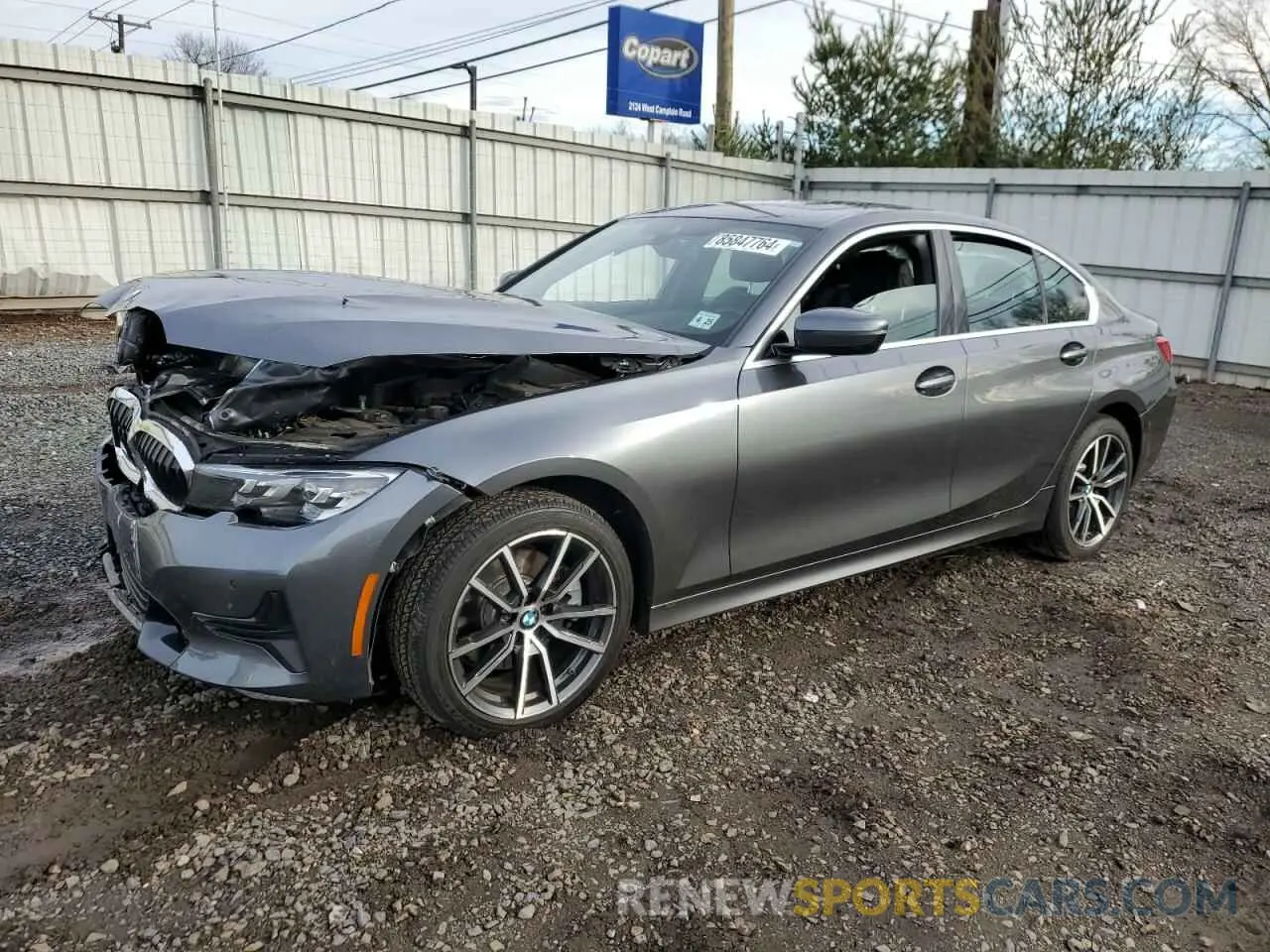 1 fotografías del automóvil dañado 3MW5R7J04L8B29045 BMW 3 SERIES 2020