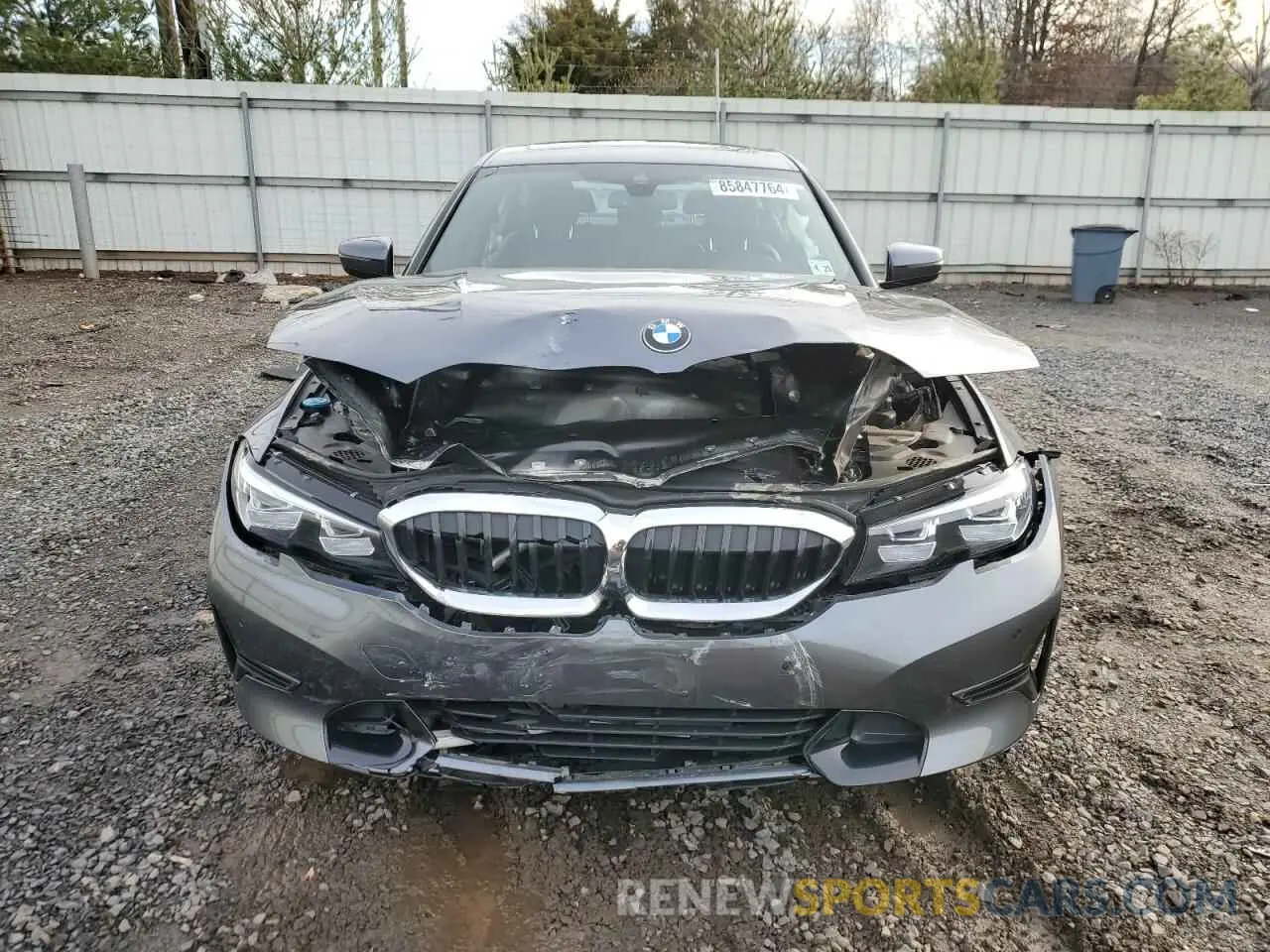 5 fotografías del automóvil dañado 3MW5R7J04L8B29045 BMW 3 SERIES 2020