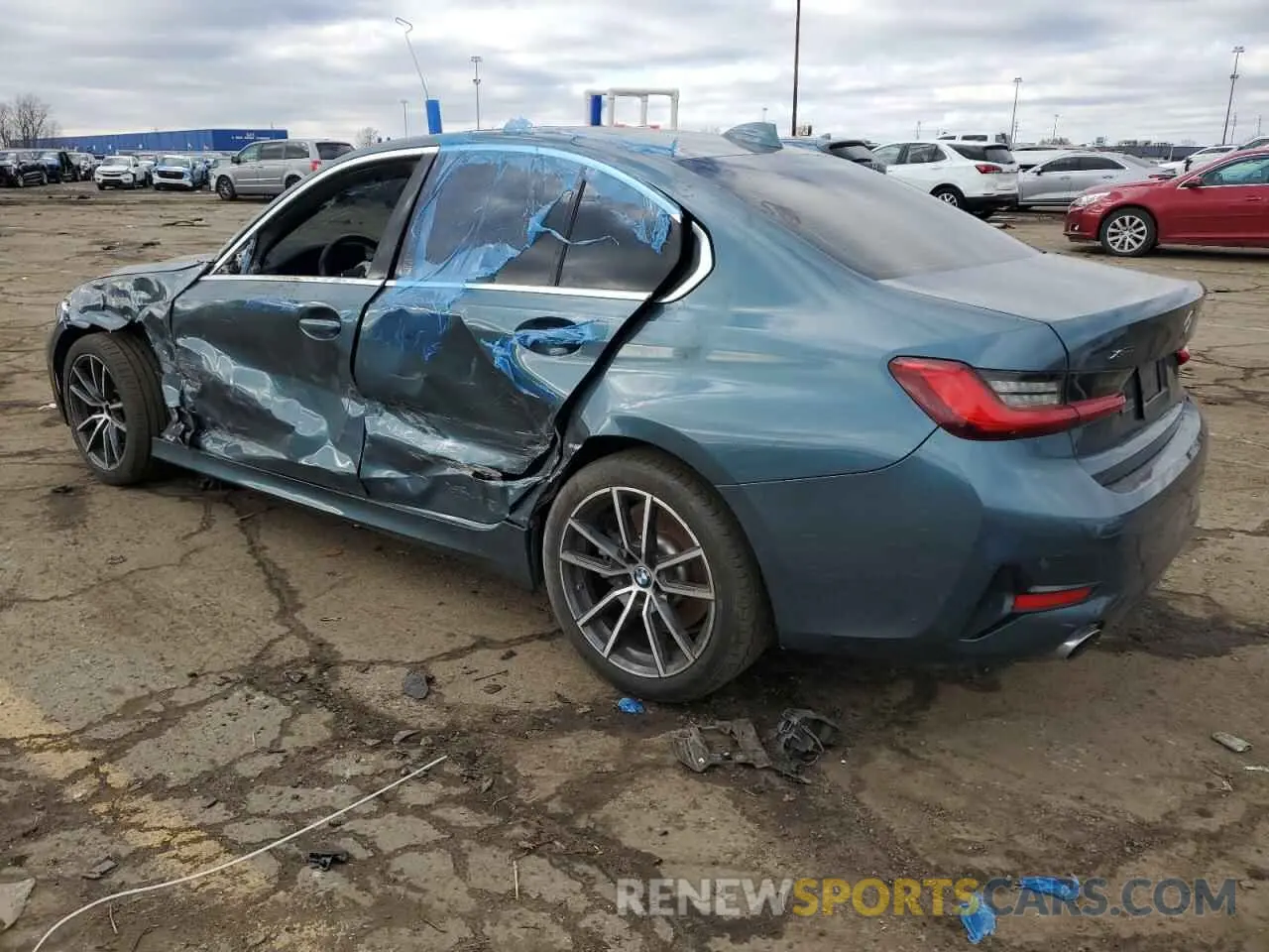 2 fotografías del automóvil dañado 3MW5R7J05L8B32469 BMW 3 SERIES 2020