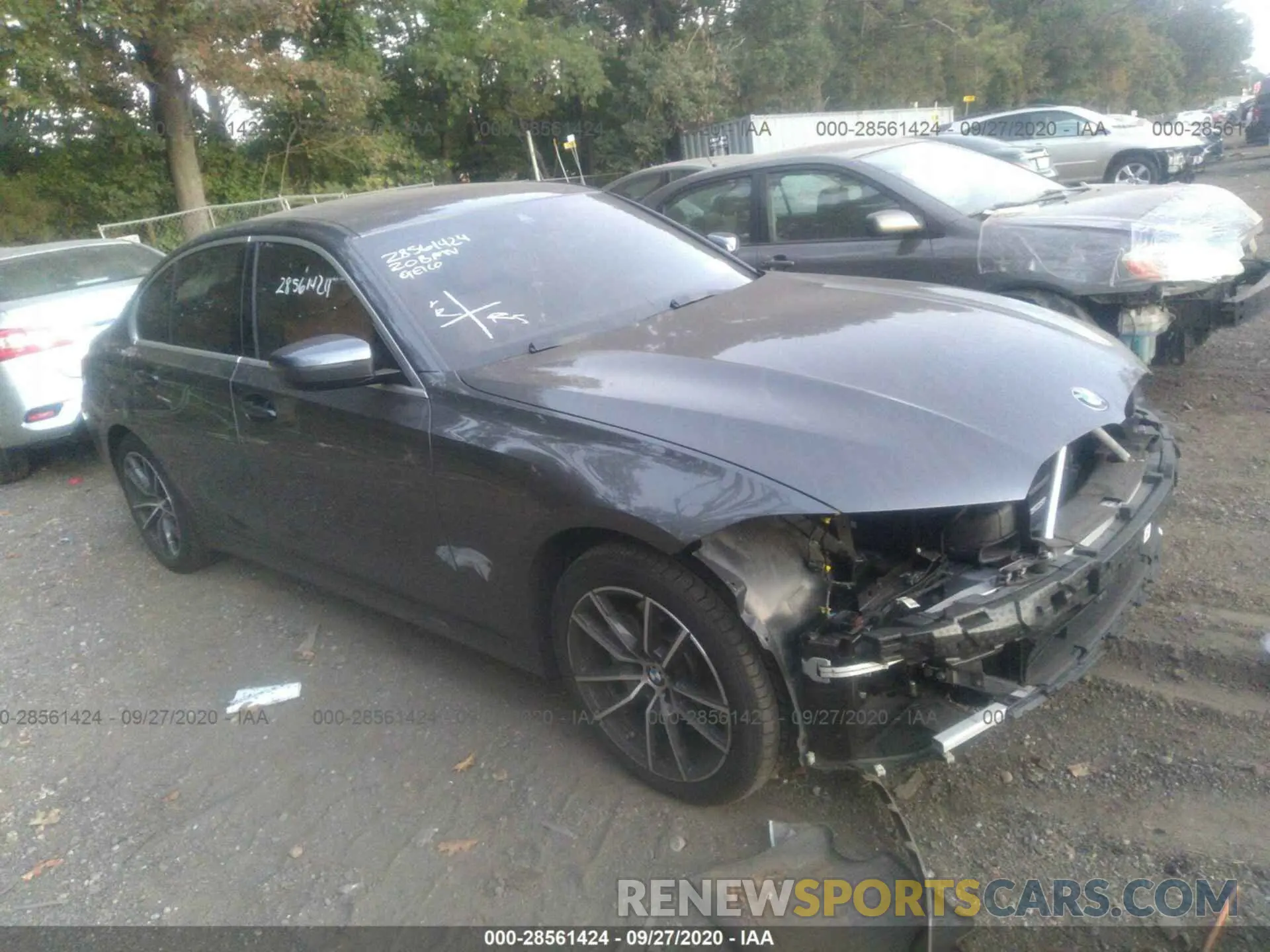 1 fotografías del automóvil dañado 3MW5R7J08L8B13799 BMW 3 SERIES 2020