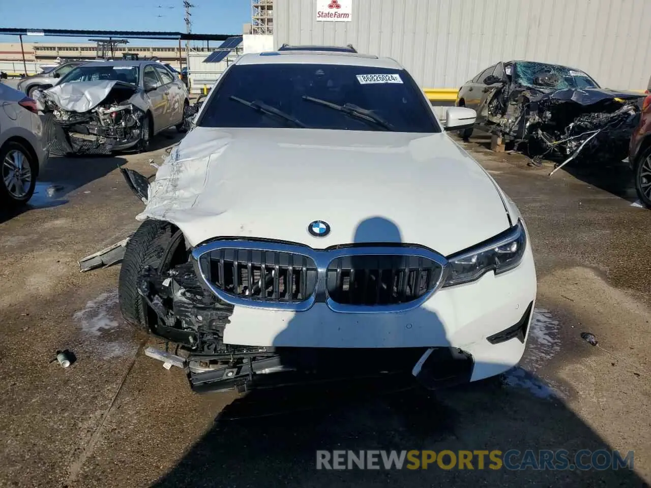 5 fotografías del automóvil dañado 3MW5R7J08L8B24138 BMW 3 SERIES 2020