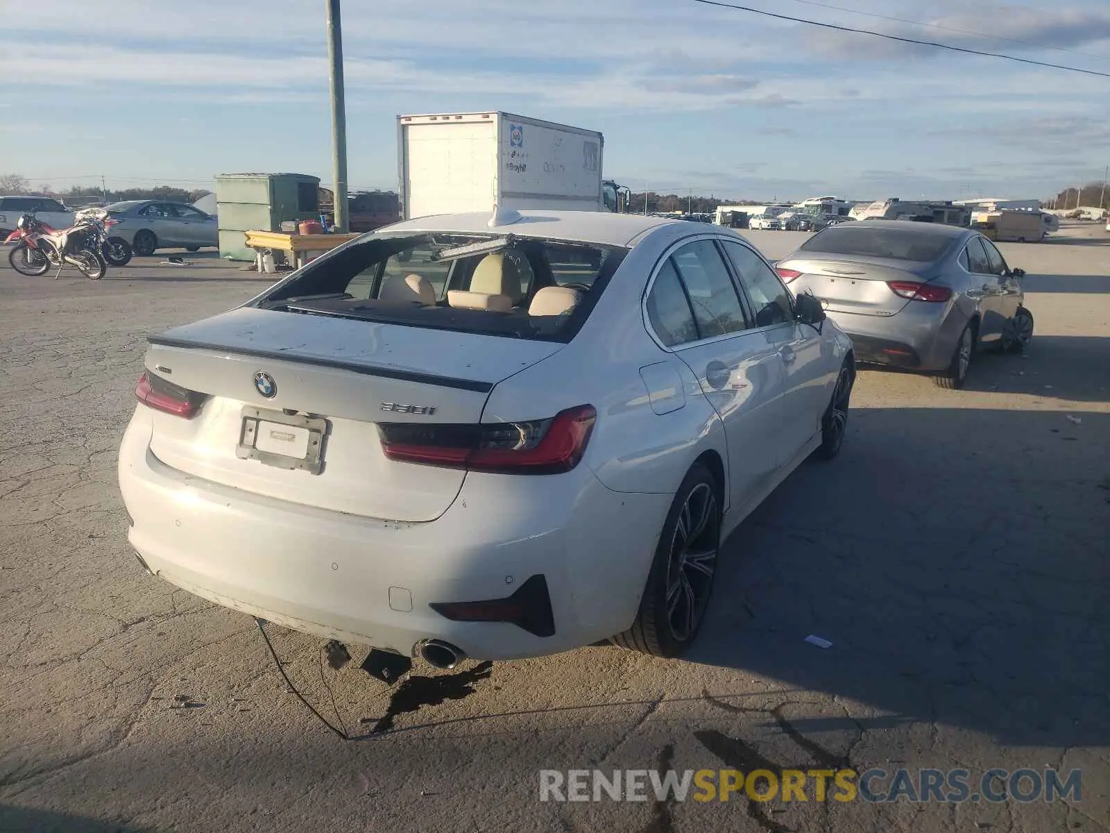 4 fotografías del automóvil dañado 3MW5R7J0XL8B17482 BMW 3 SERIES 2020
