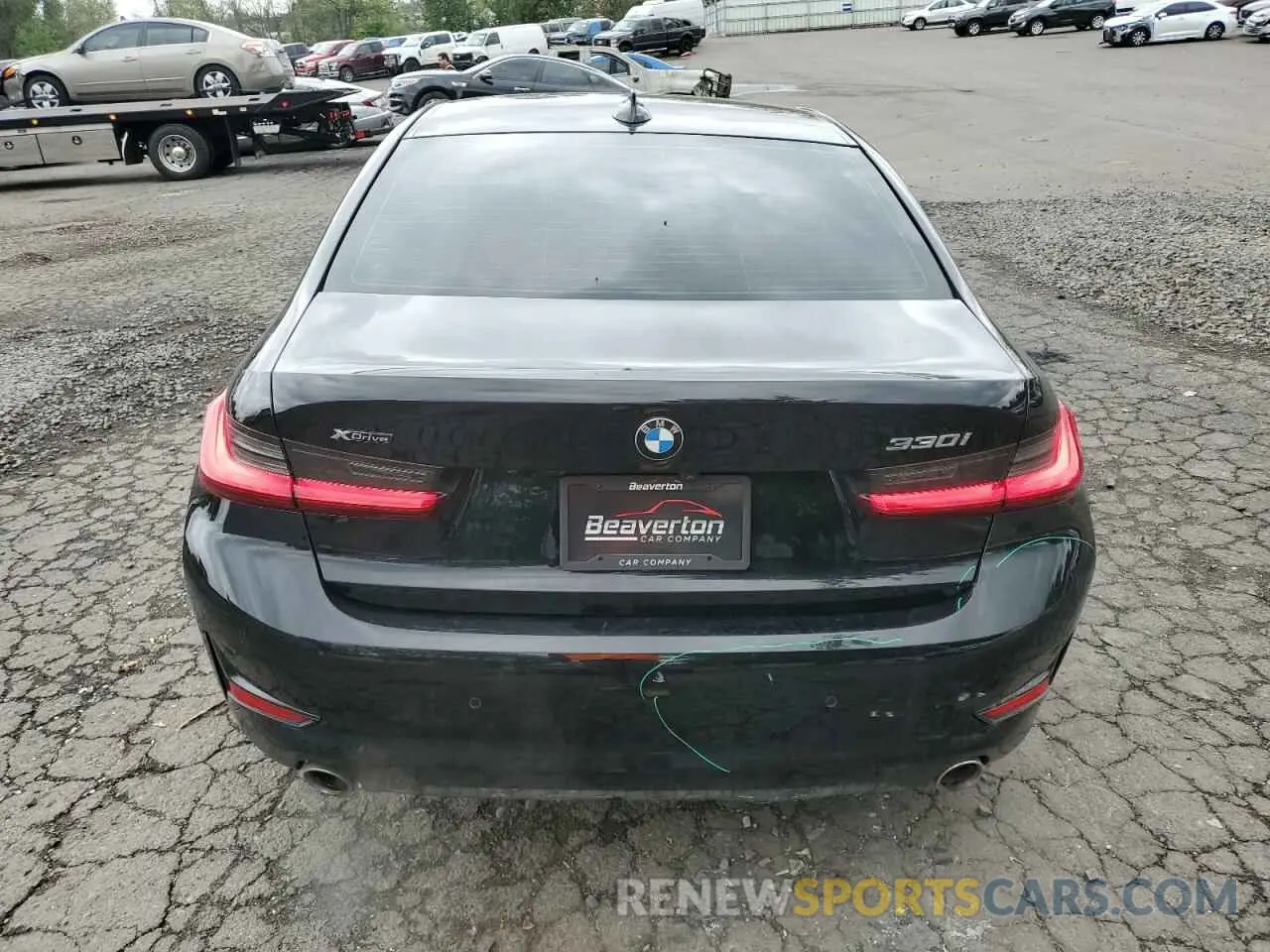 6 fotografías del automóvil dañado 3MW5R7J0XL8B33536 BMW 3 SERIES 2020