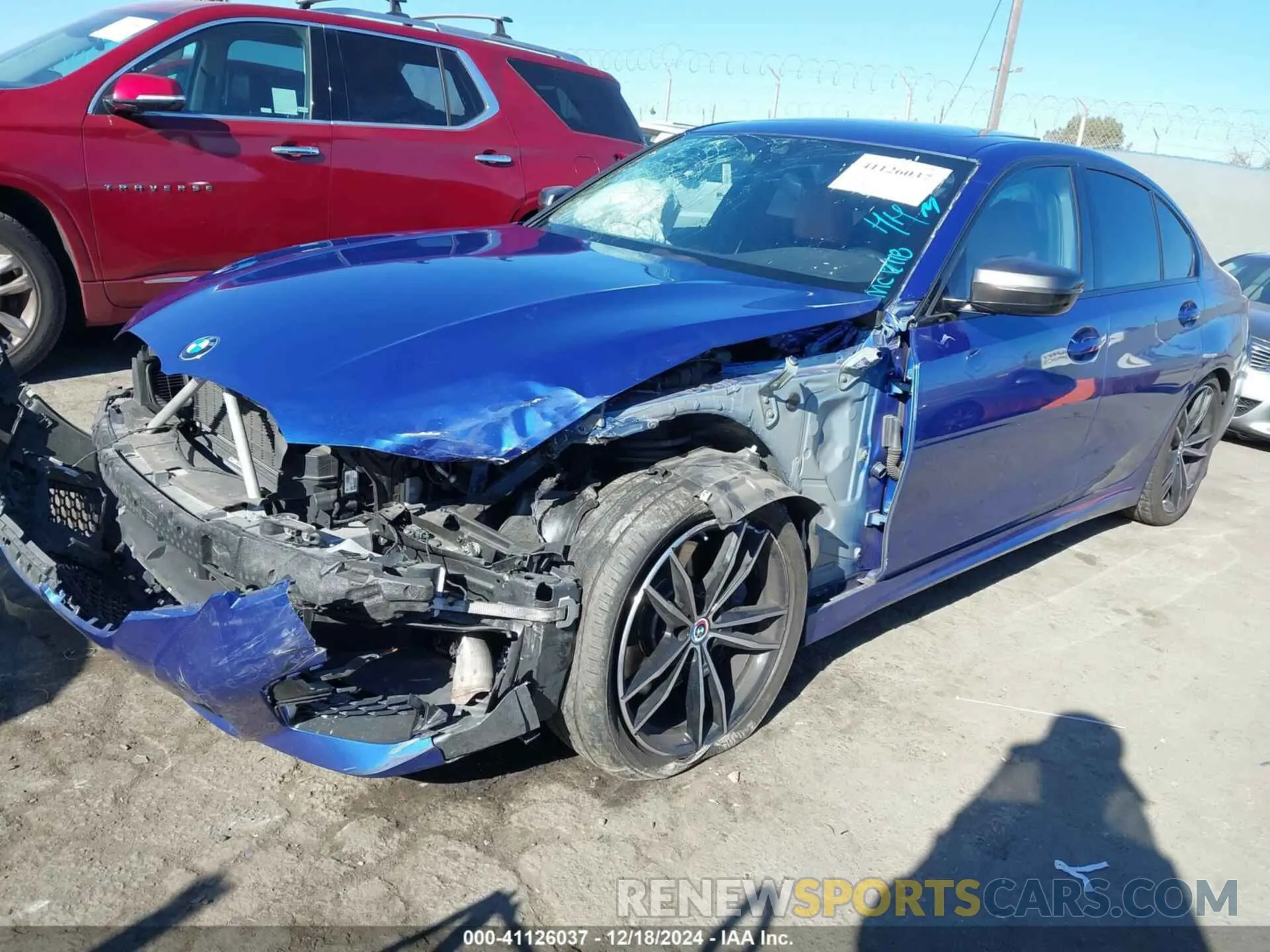2 fotografías del automóvil dañado 3MW5U7J08L8B34425 BMW 3 SERIES 2020