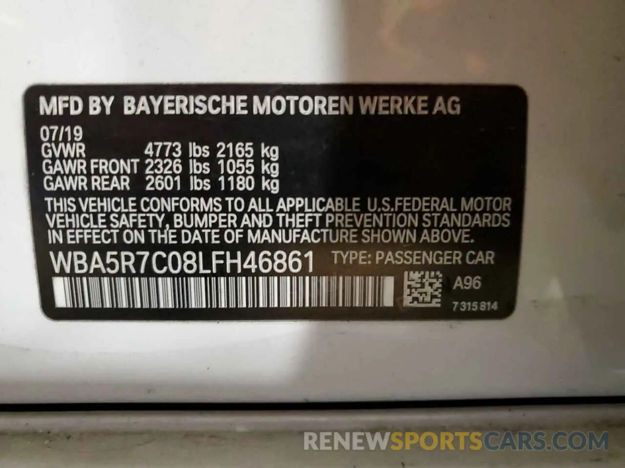 12 fotografías del automóvil dañado WBA5R7C08LFH46861 BMW 3 SERIES 2020