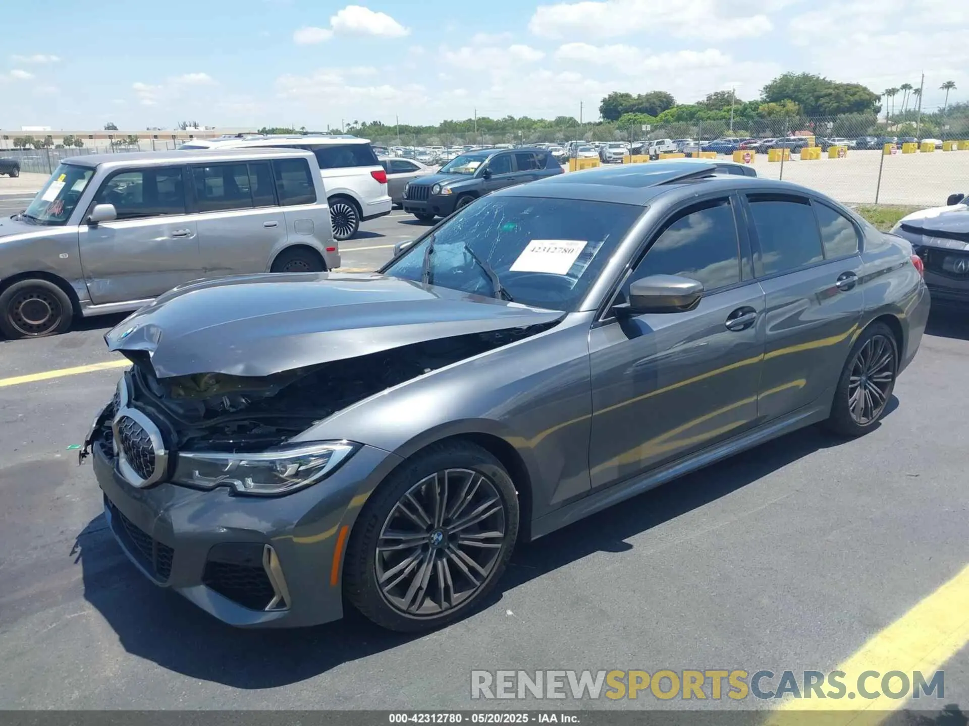 2 fotografías del automóvil dañado WBA5U7C01LFH30158 BMW 3 SERIES 2020