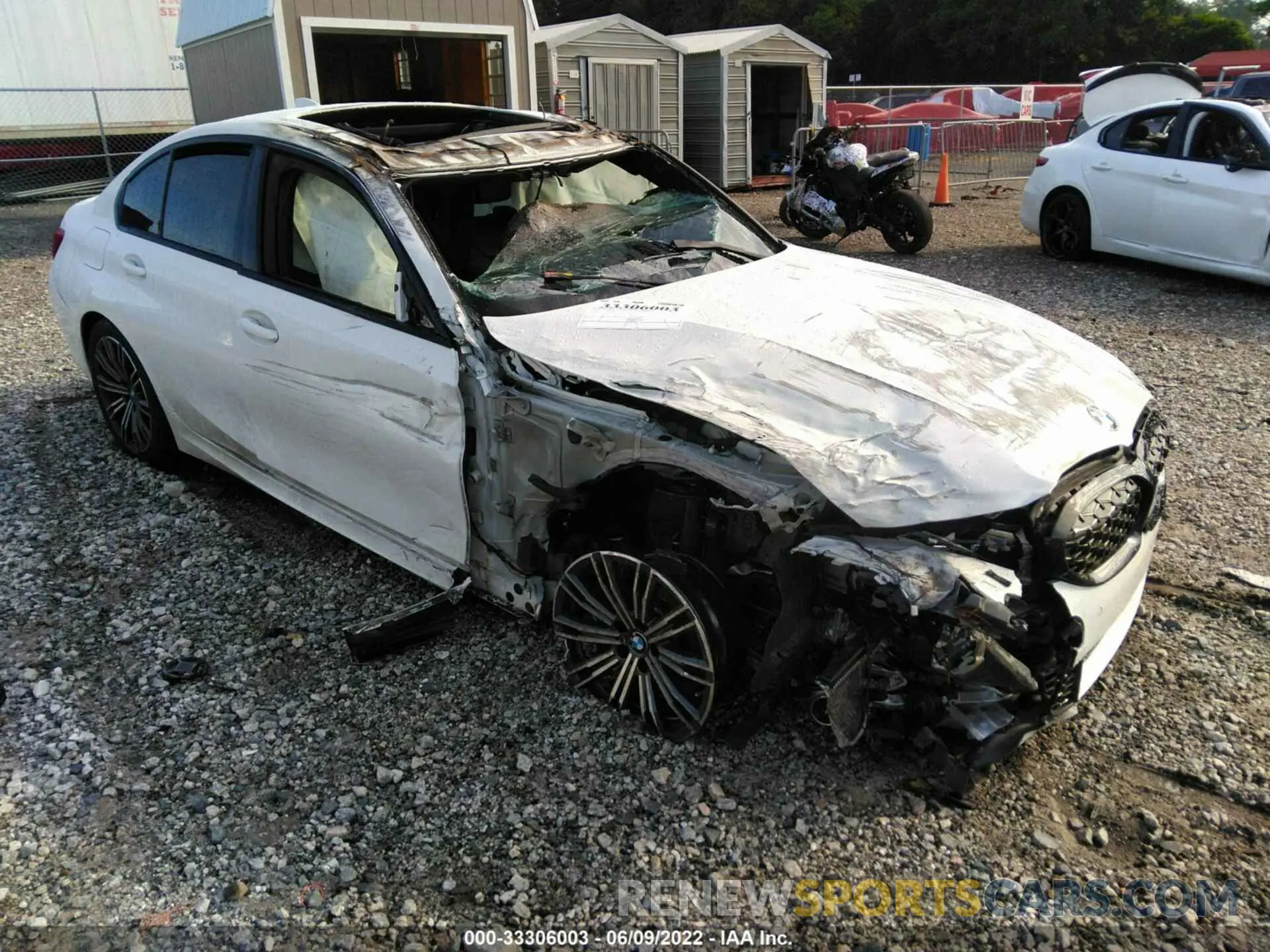 1 fotografías del automóvil dañado WBA5U7C06LFH64449 BMW 3 SERIES 2020