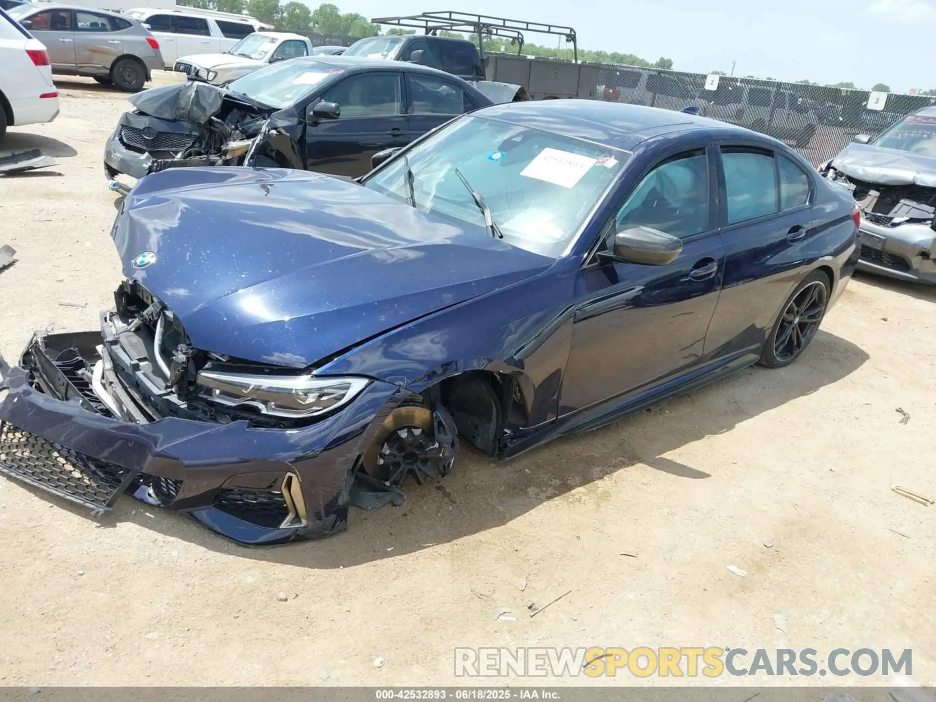 2 fotografías del automóvil dañado WBA5U7C07LFH34909 BMW 3 SERIES 2020