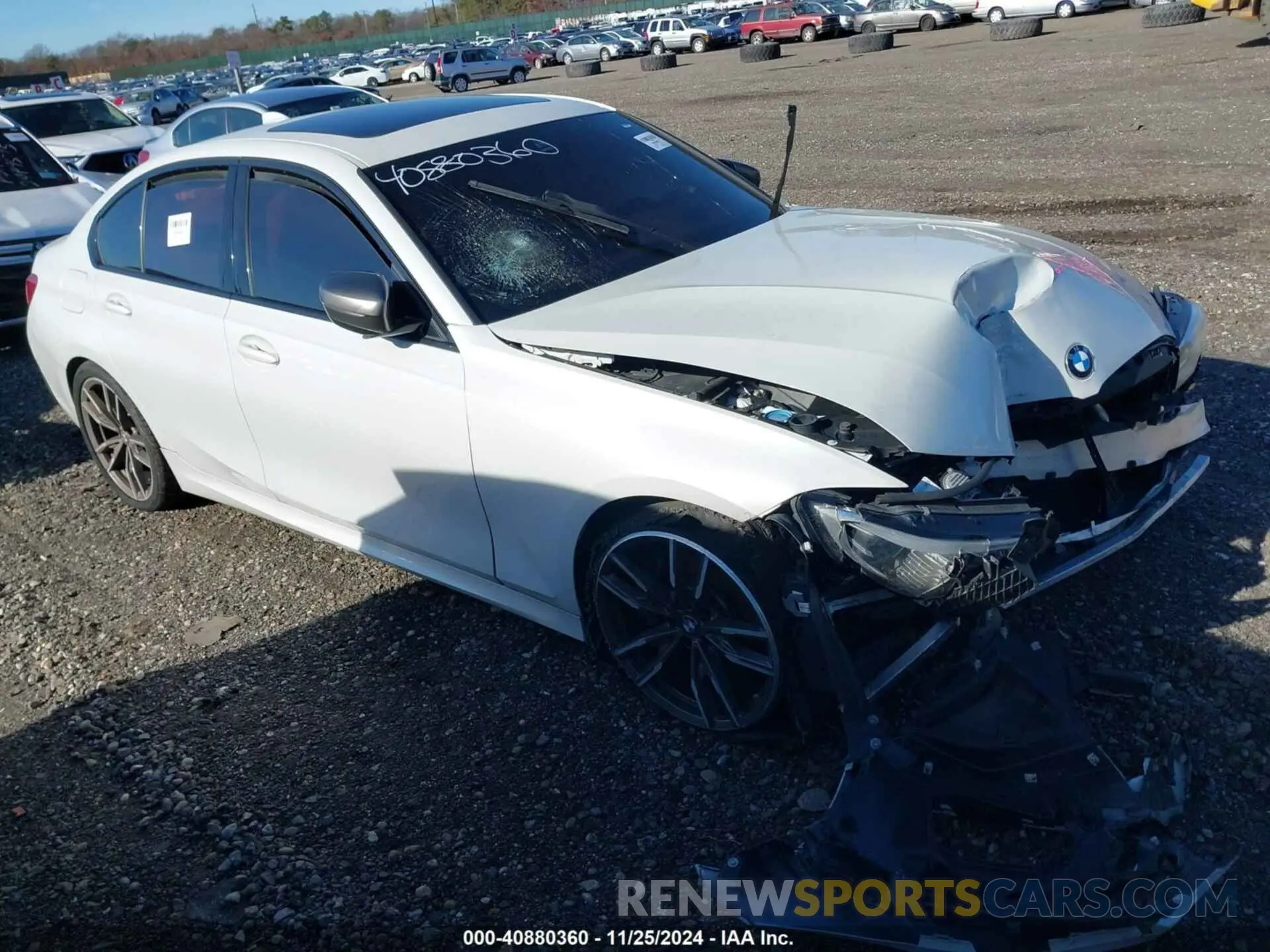 1 fotografías del automóvil dañado WBA5U9C0XLFH44068 BMW 3 SERIES 2020