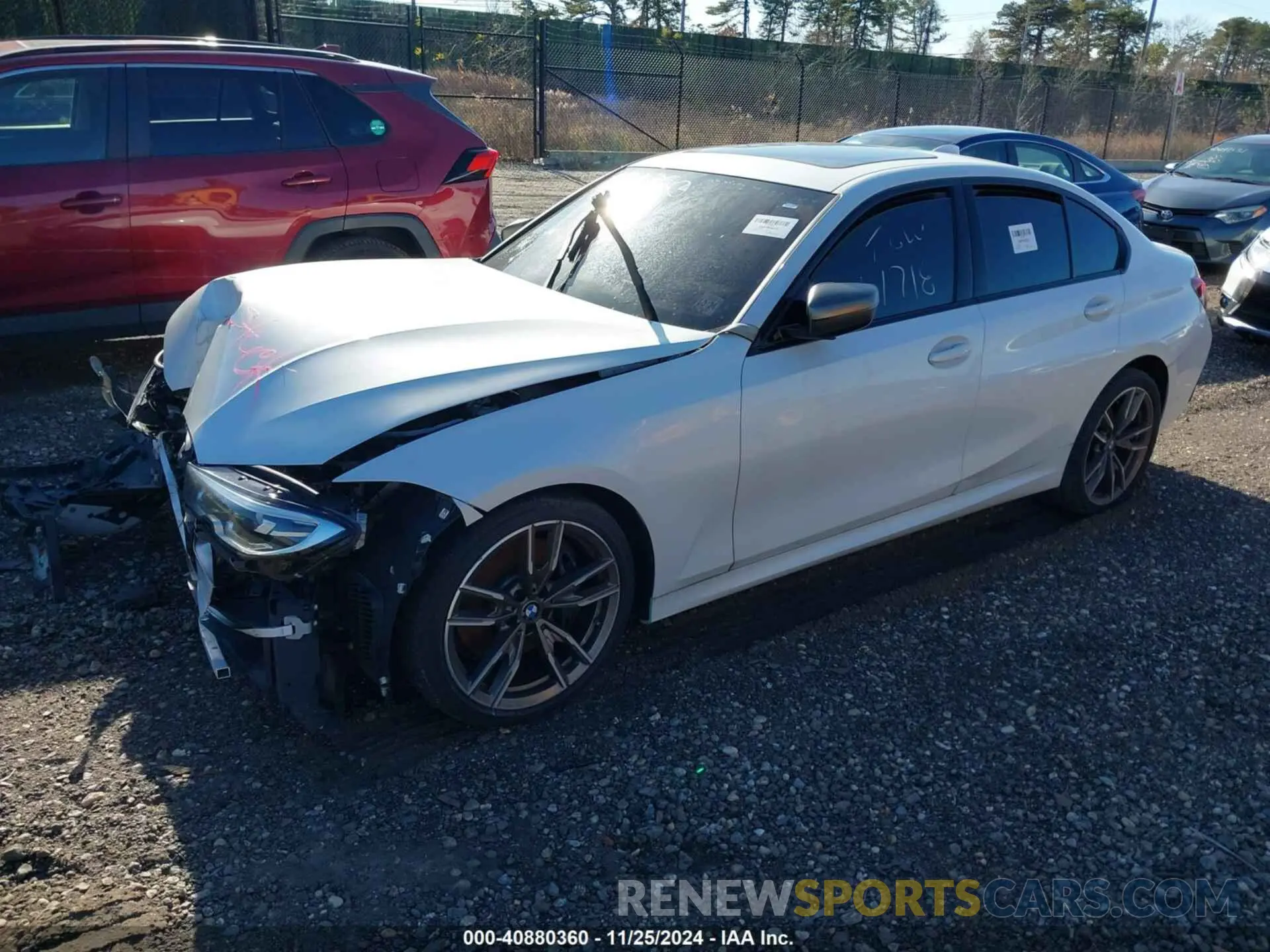 2 fotografías del automóvil dañado WBA5U9C0XLFH44068 BMW 3 SERIES 2020