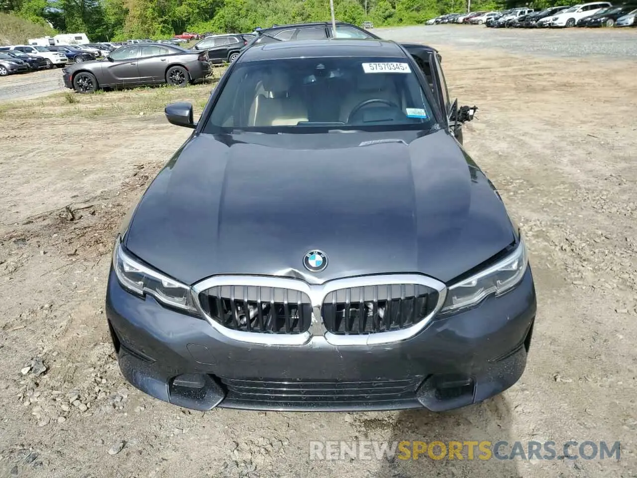 5 fotografías del automóvil dañado 3MW5P7J02M8B72919 BMW 3 SERIES 2021