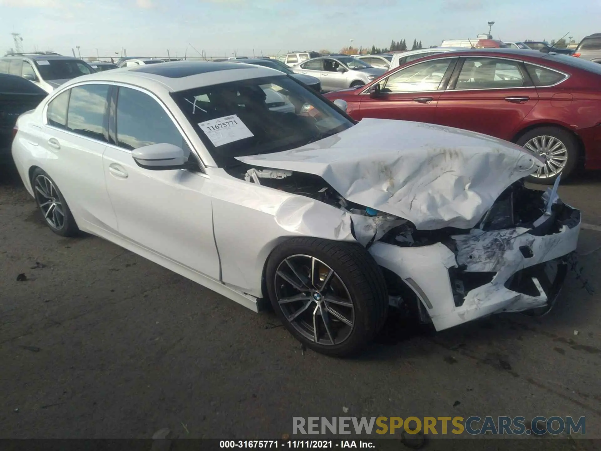 1 fotografías del automóvil dañado 3MW5P7J06M8C11575 BMW 3 SERIES 2021